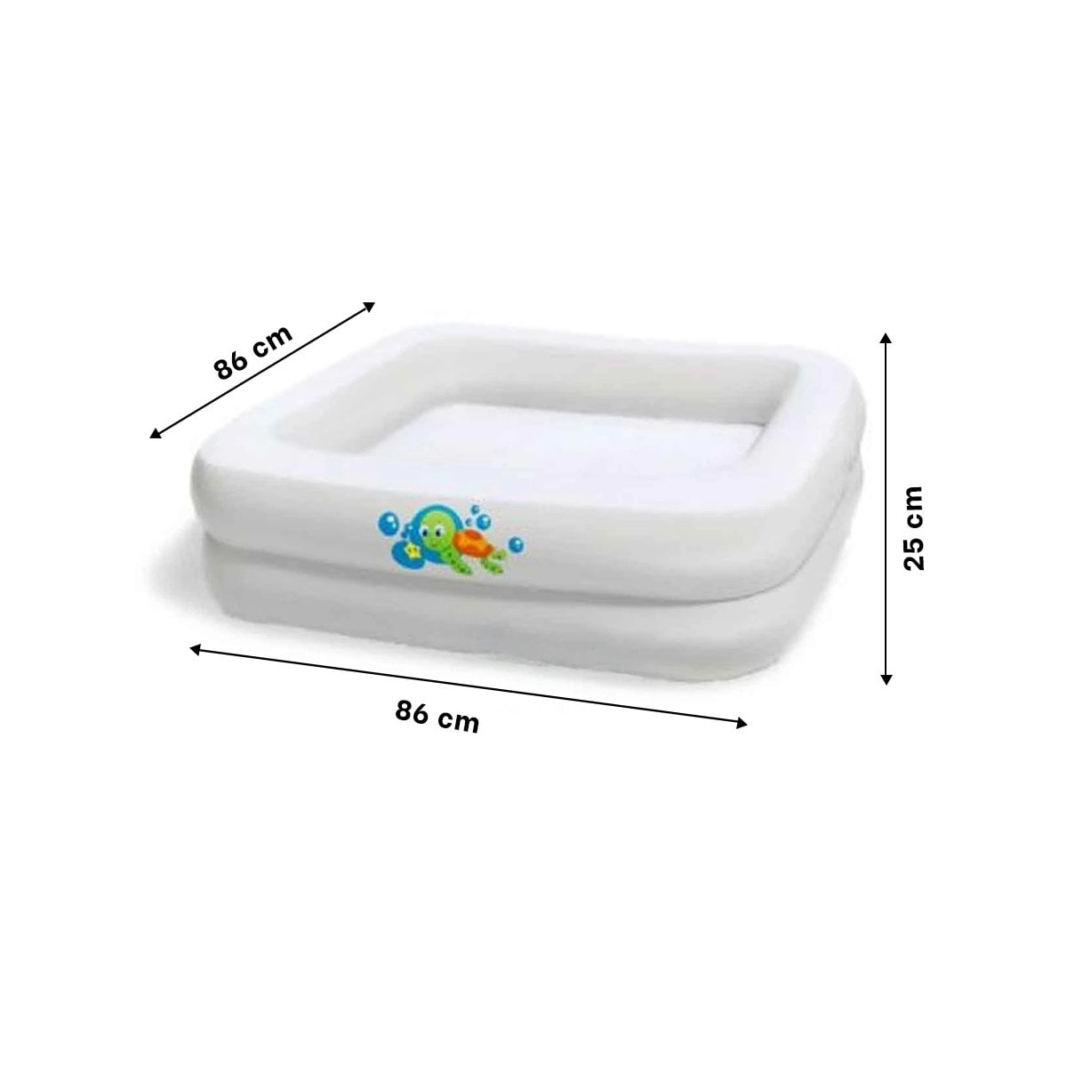 PILETA 86X86X25 CM LIGERA PARA JUEGOS ACUATICOS EN AMBIENTES EXTERIORES Y+LIGAS REGALO - 4
