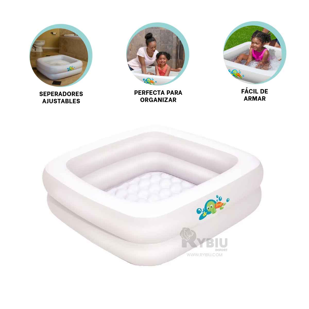 ALBERCA COMODA Y VERSATIL PARA NIÑOS Y+REGALO STICKERS - 4
