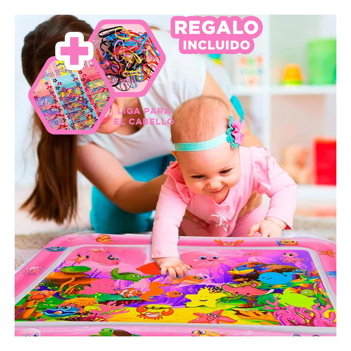 AREA DIVERTIDA EN ROSADO Y+REGALO LIGAS PARA PEINAR - 1