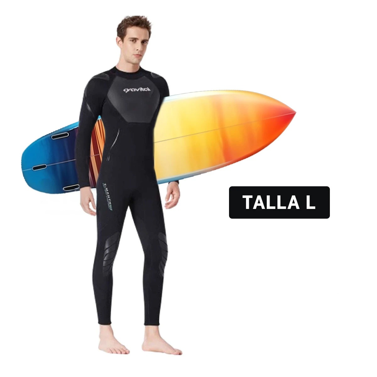 TRAJE BAÑO NATACIÓN HOMBRE RYBIU 61130-M NEGRO DEPORTES ACUATICOS + REGALO STICKERS - 5