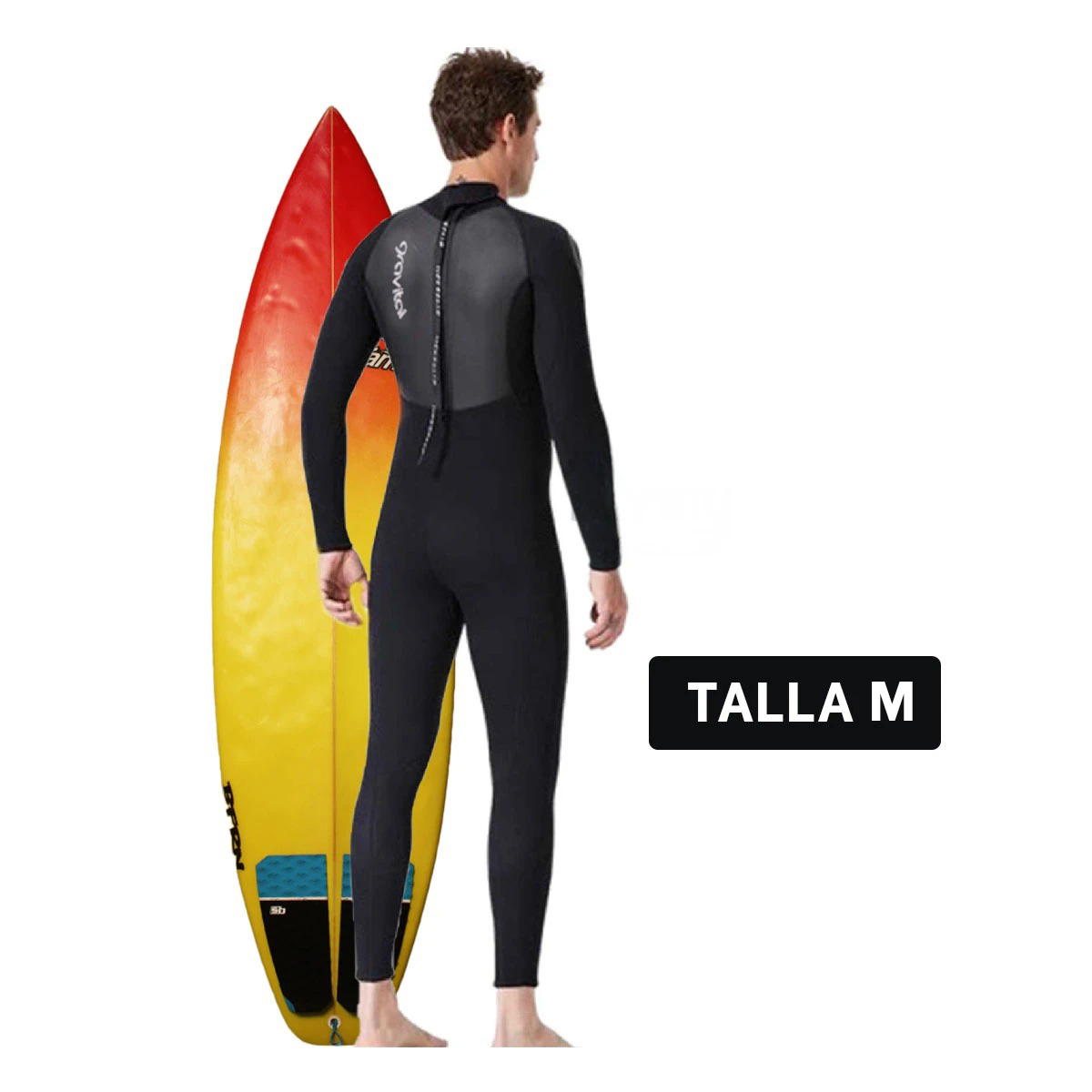 TRAJE BAÑO NATACIÓN HOMBRE RYBIU 61130-M NEGRO ESPECIAL EL MAR + GIFT MINIAGENDA - 5