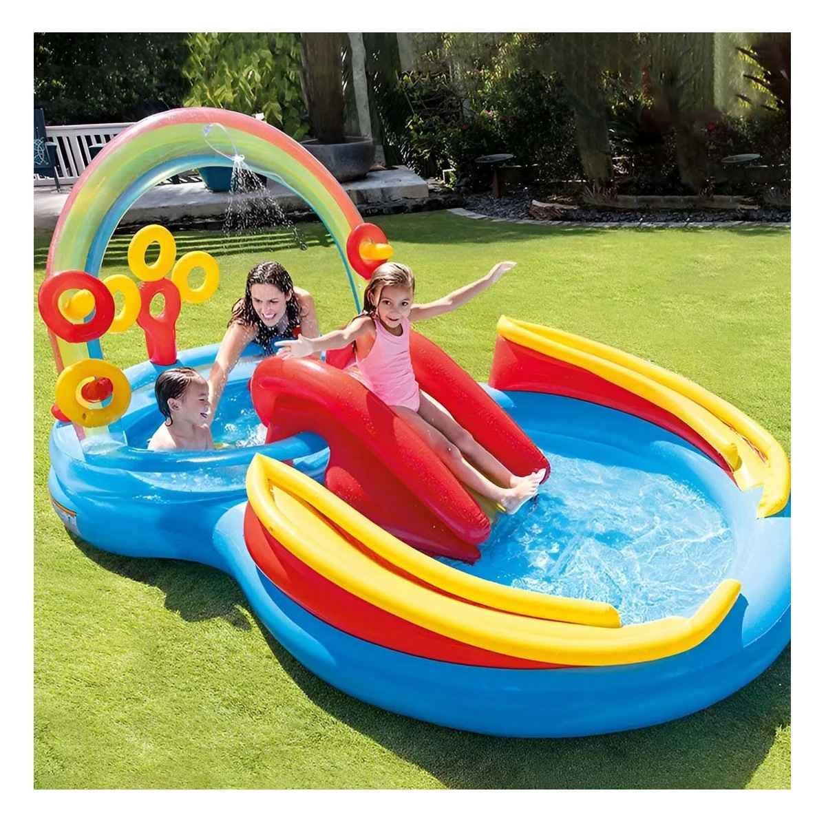 PARQUE RECREATIVO ARCOIRIS INFLABLE PARA NINOS USO EXTERIOR FAMILIAR Y+POST IT - 2