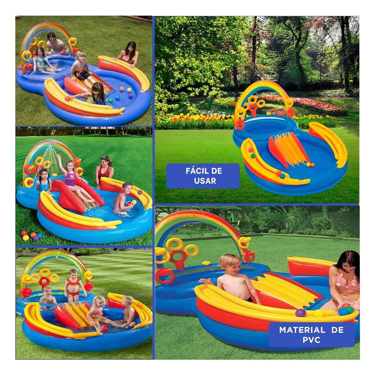PARQUE RECREATIVO ARCOIRIS INFLABLE PARA NINOS USO EXTERIOR FAMILIAR Y+POST IT - 5