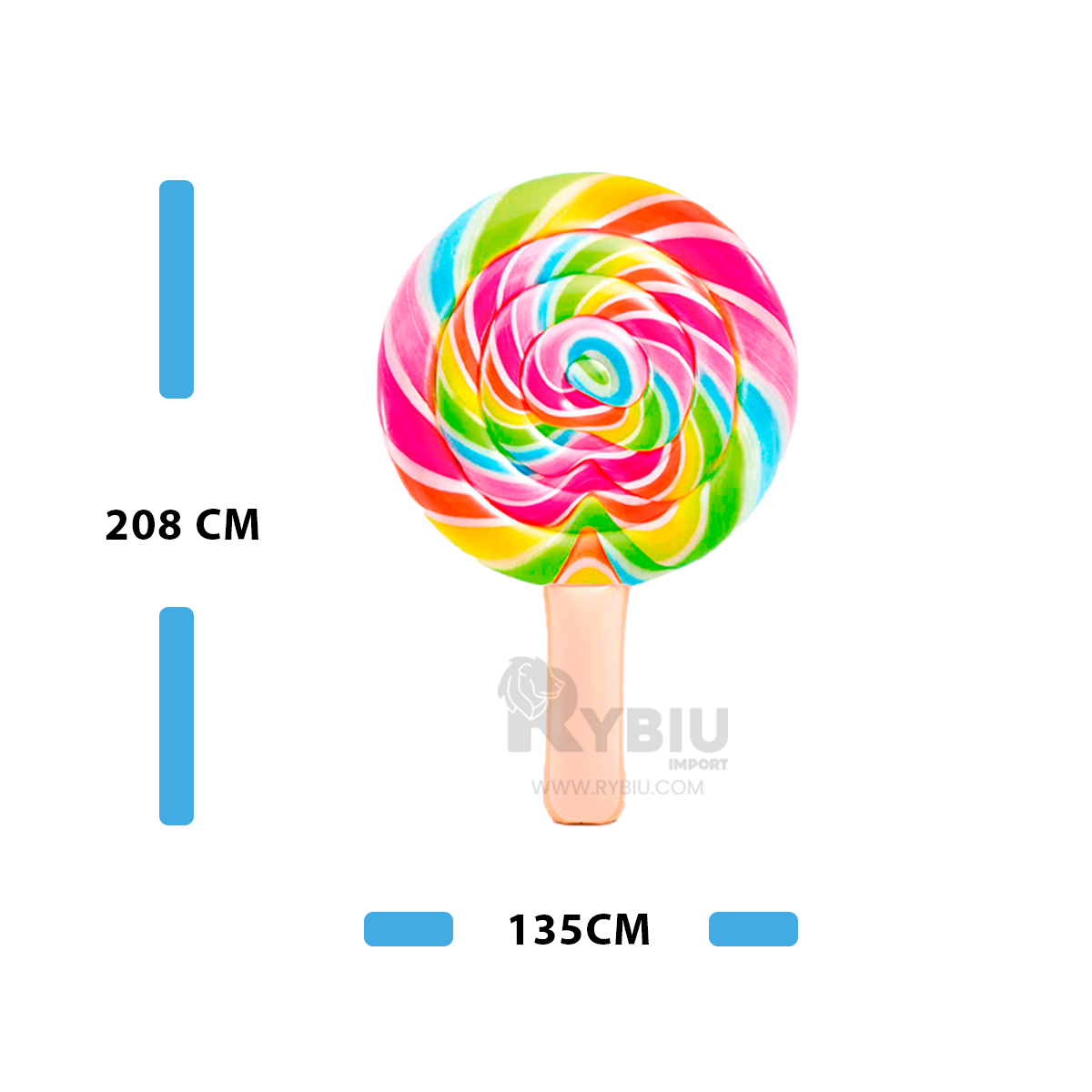 INFLABLE RYBIU 58753EU MULTICOLOR IDEAL NADAR CARAMELO + ENVOLTORIO REGALO - 5