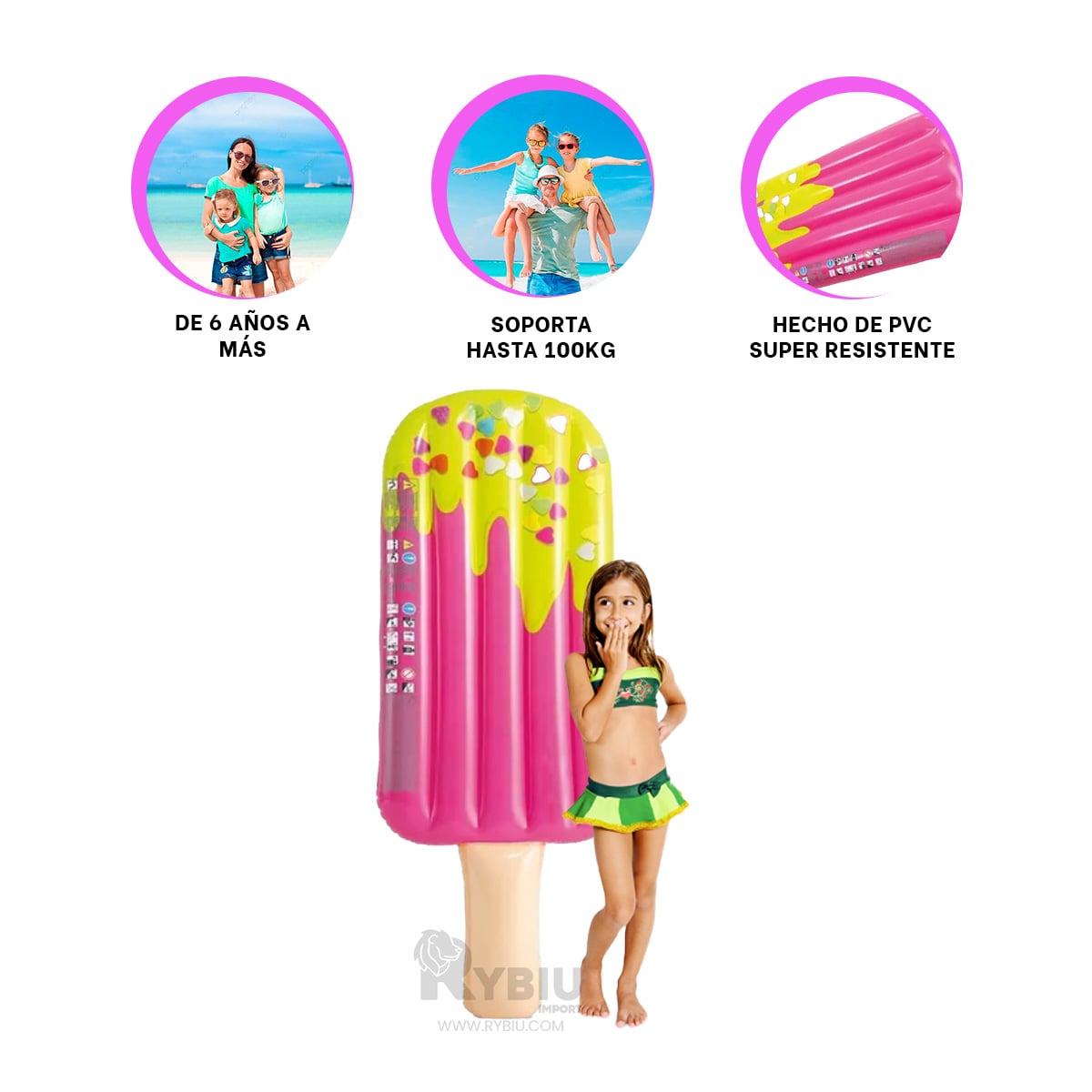 INFLABLE FACIL DE INFLAR CON PALETA PINK Y+GIFT MINIAGENDA - 3