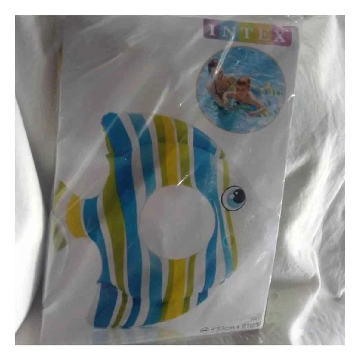 JUGUETE ACUATICO DIVERTIDO CELESTE PEZ RAYADO 83 X 81 CM PARA JUEGOS Y+POST IT - 3