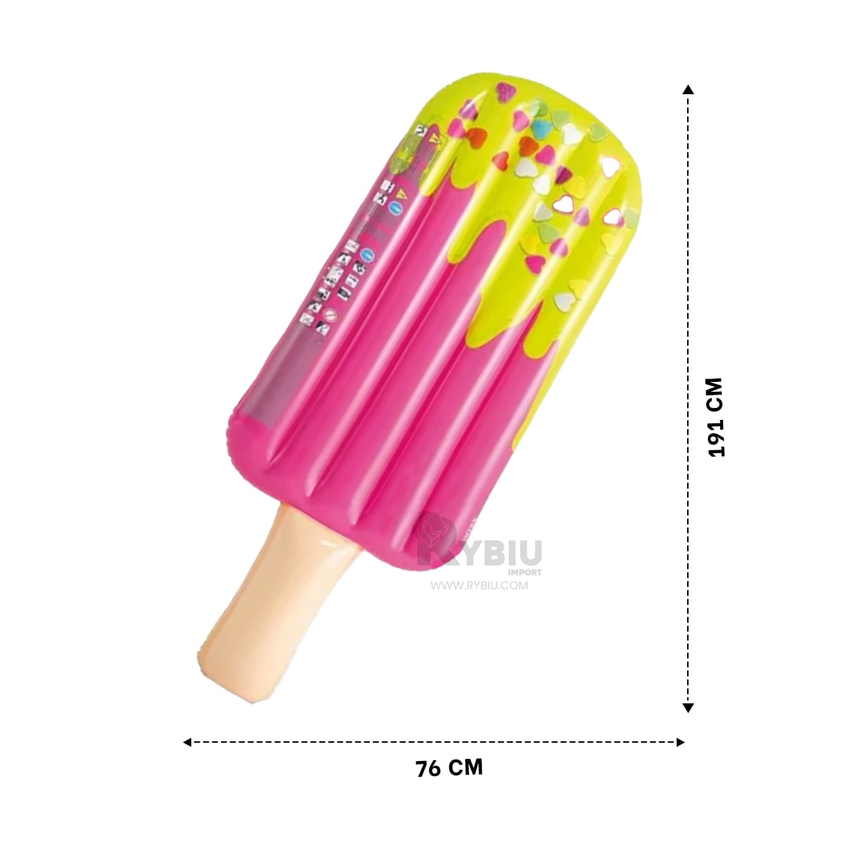 FLOTANTE EN FORMA PALETA PINK Y+REGALO LIGAS PARA PEINAR - 5