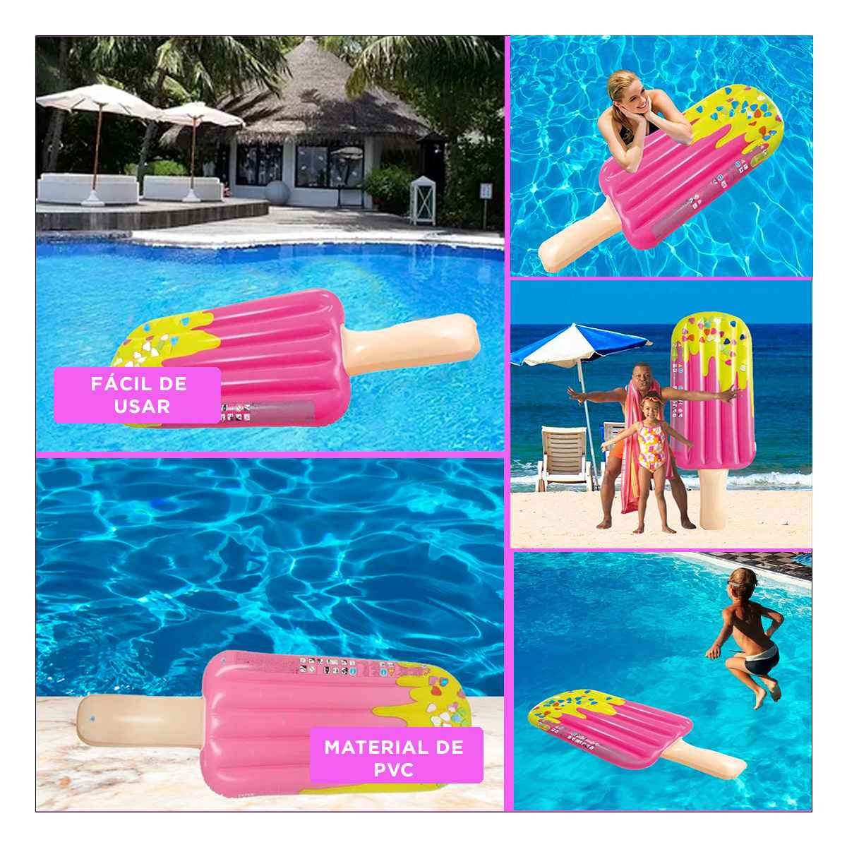 FLOTANTE INFLABLE LIGERO PALETA PINK PARA NIÑOS Y+LIGAS REGALO - 5