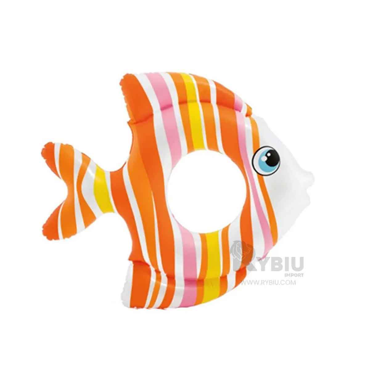 INFLABLE CON DISEÑO PEZ RAYADO ANARANJADO Y+REGALO AGENDITA - 3
