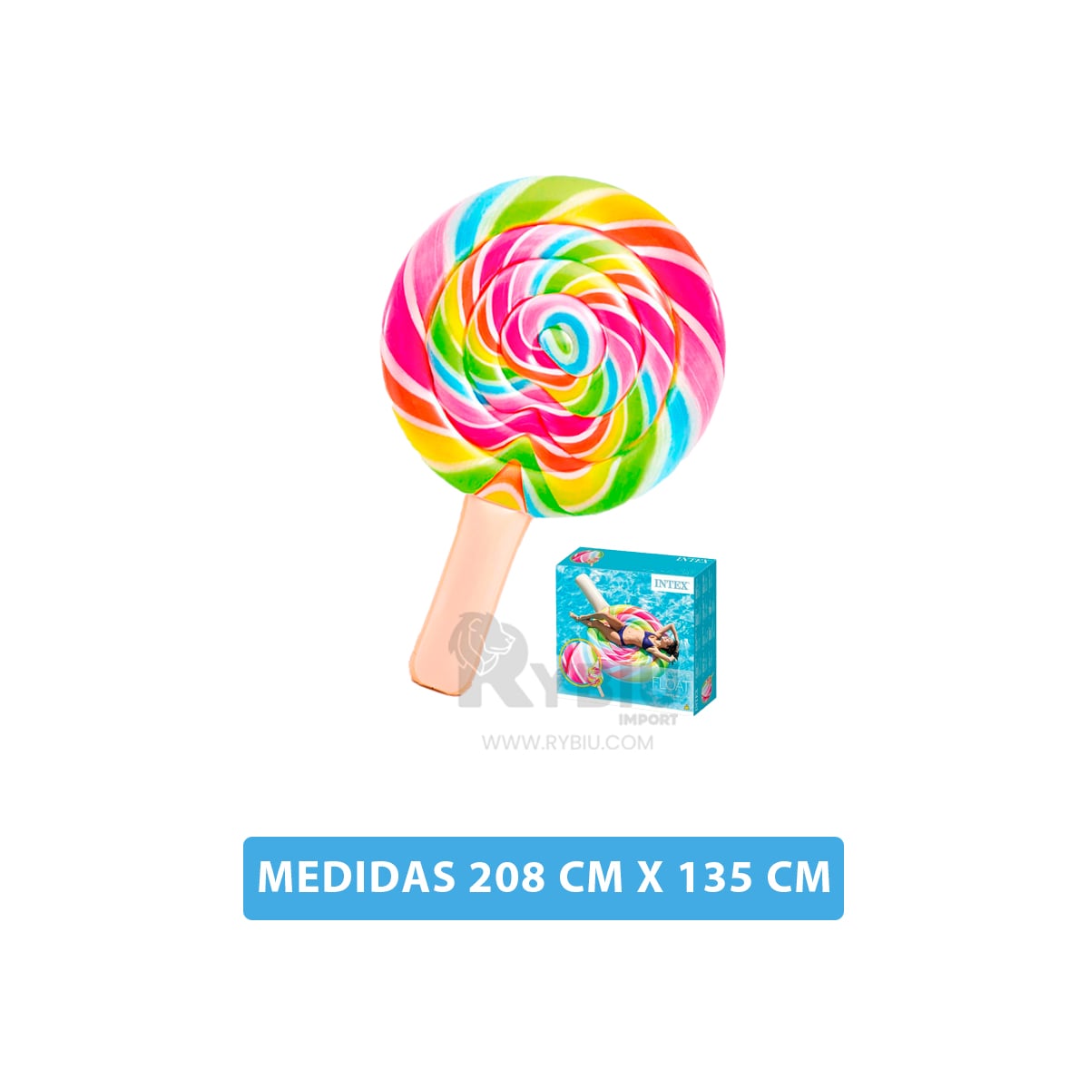 FLOTADOR RYBIU 58753EU MULTICOLOR PLAYA CARAMELO + REGALO LIGAS PEINAR - 1
