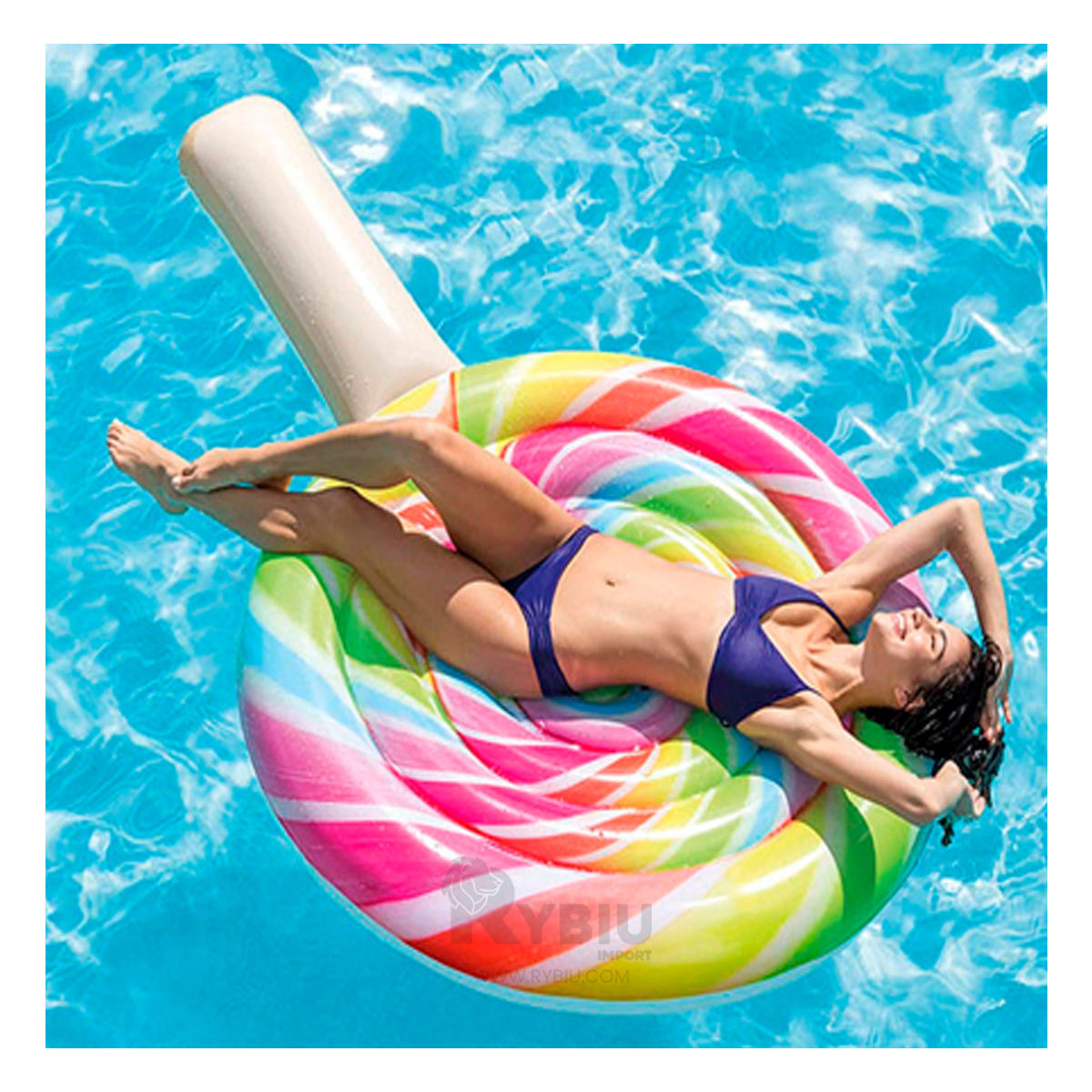 INFLABLE RYBIU 58753EU MULTICOLOR FACIL INFLAR DISEÑO CARAMELO + GIFT MINIAGENDA - 1