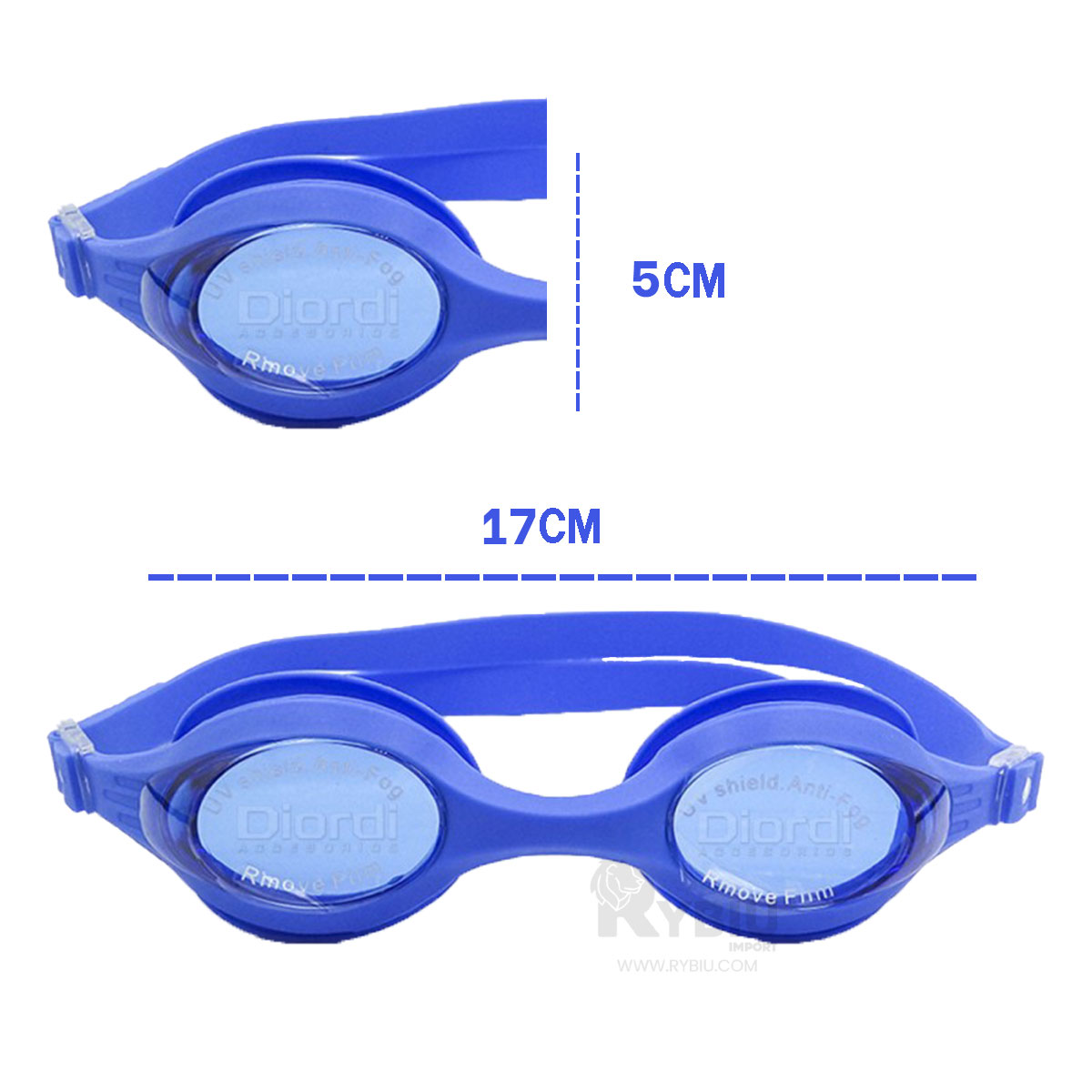 GAFAS NATACIÓN RYBIU MG-1600 AMPLIAS AZUL + REGALO AGENDITA - 5