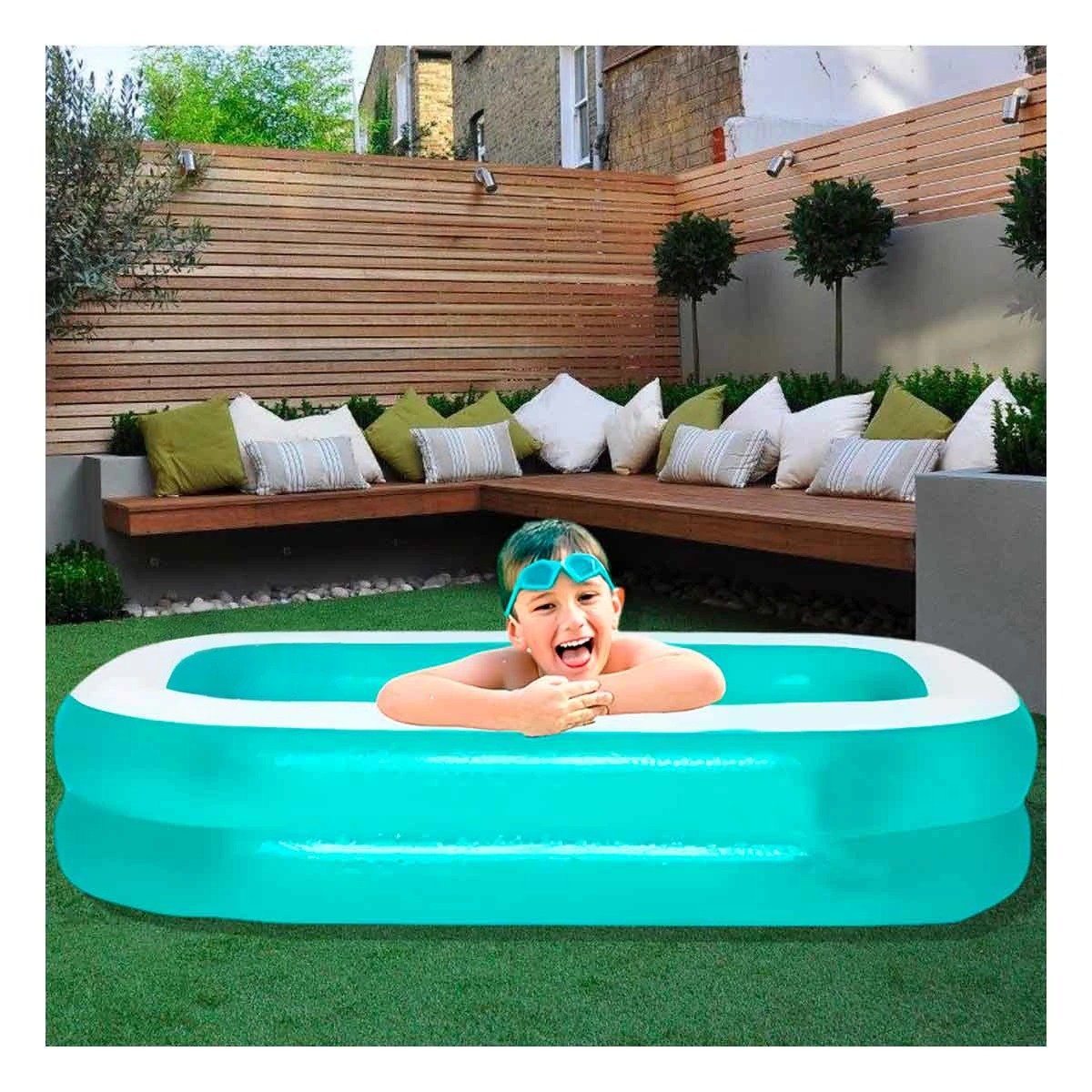 AMBIENTE INFLABLE PARA EXTERIOR CON SUPERFICIE COMODA Y FACIL LIMPIEZA Y+LIGAS REGALO - 2