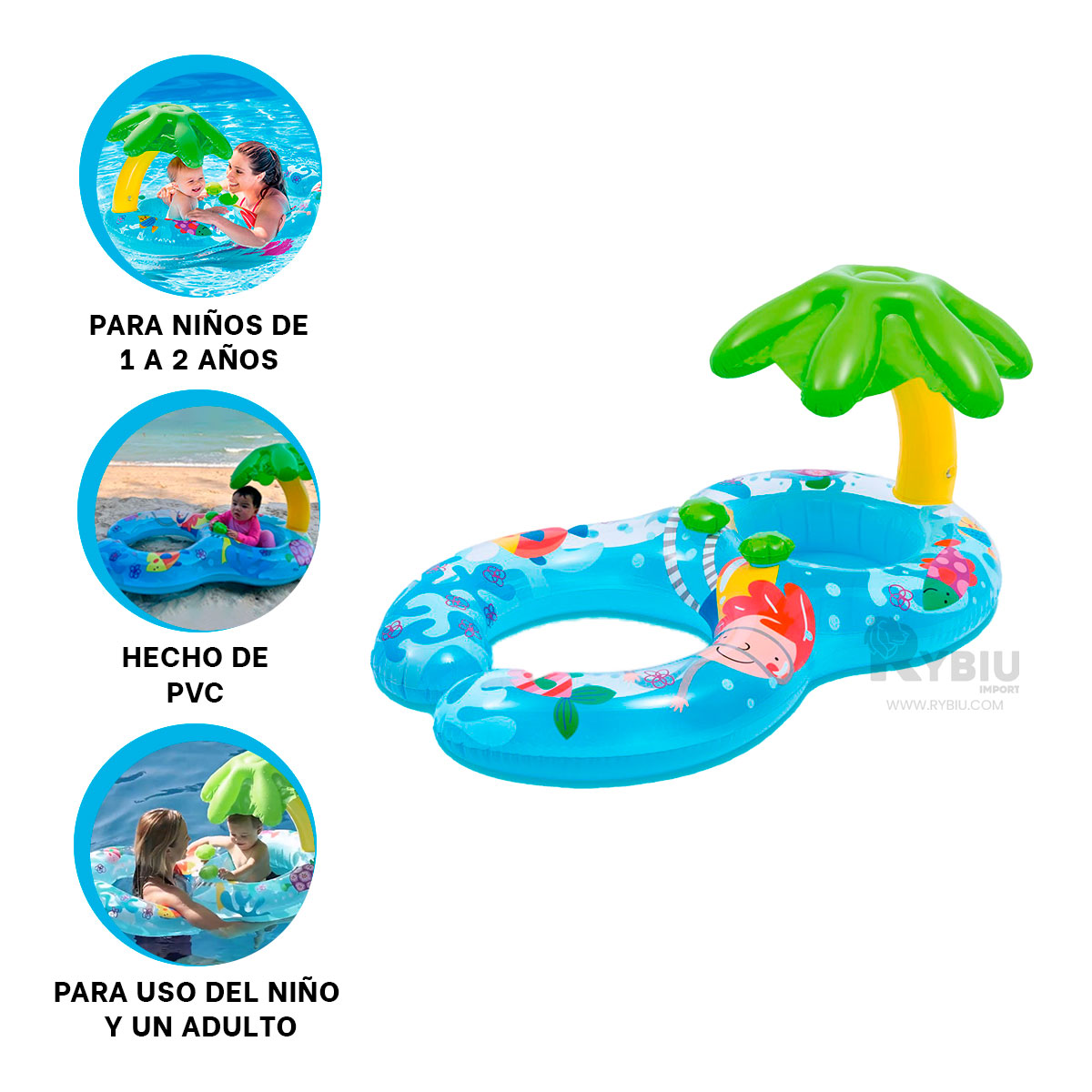 BOYA DE ESTANQUE CON PROTECCION DE PEQUEÑOS Y+GIFT STICKERS - 3