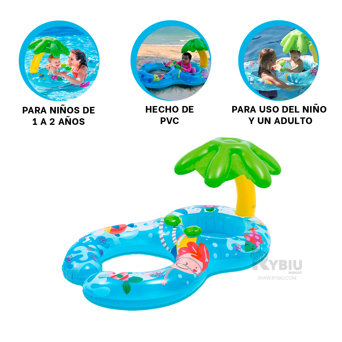 BOYA DE VERANO ASIENTO CON SOPORTE Y+ENVOLTORIO DE REGALO - 3
