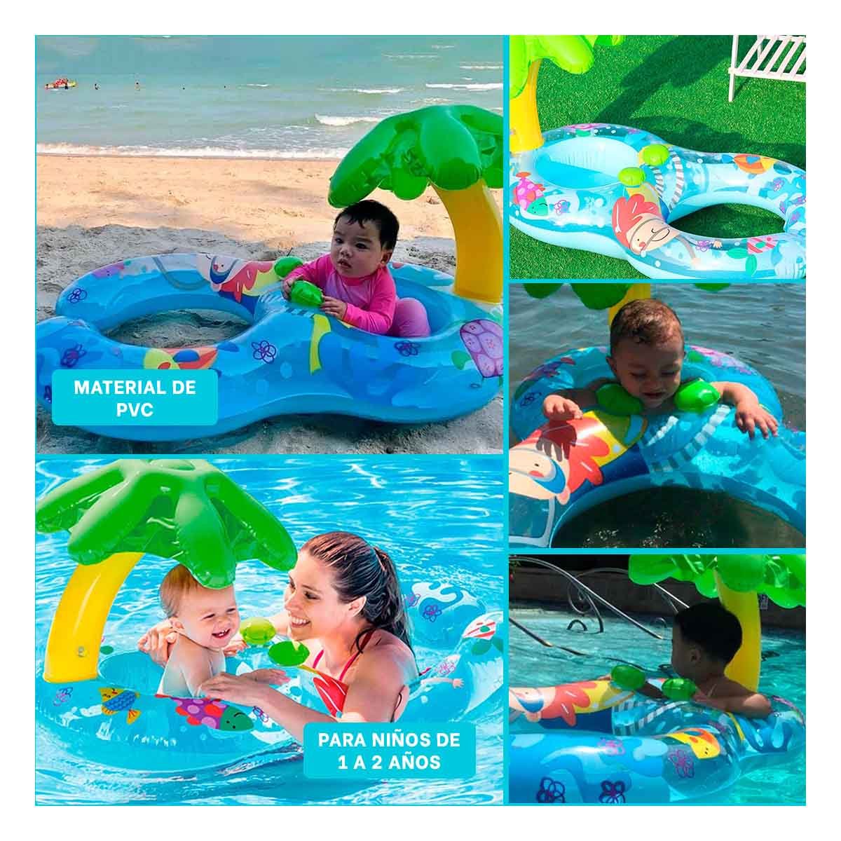 PRODUCTO INFANTIL PARA BEBE 117X 75 CM PARA FLOTACION EN AGUA SEGURA Y+LIGAS REGALO - 5