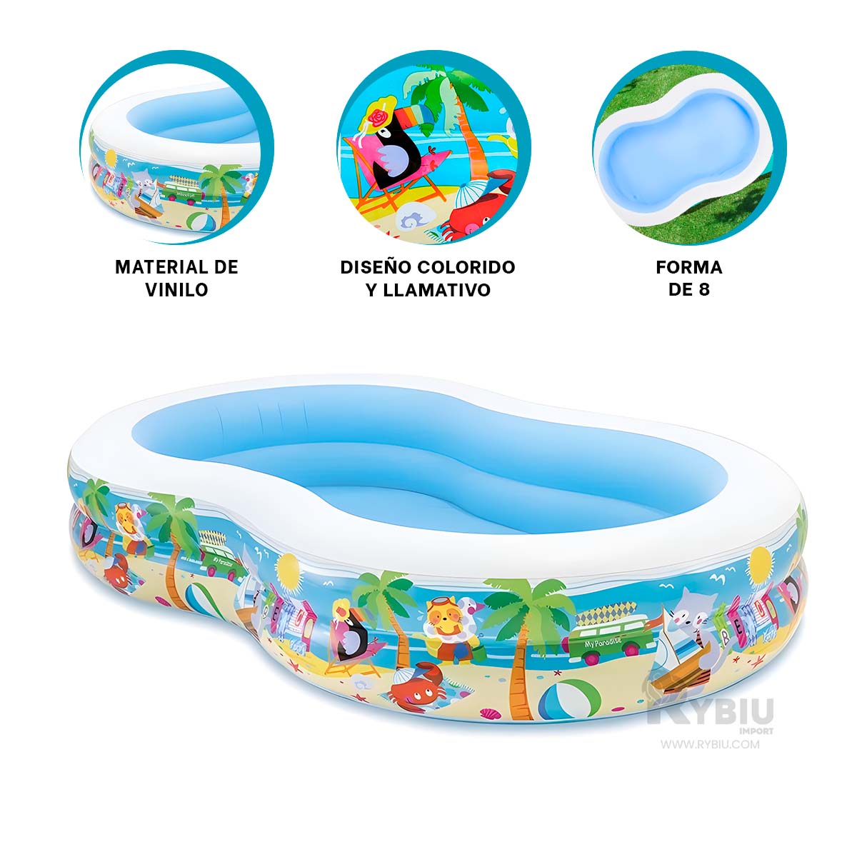 PILETA FUNCIONAL PARA BEBES DE MULTICOLOR Y+REGALO AGENDITA - 3