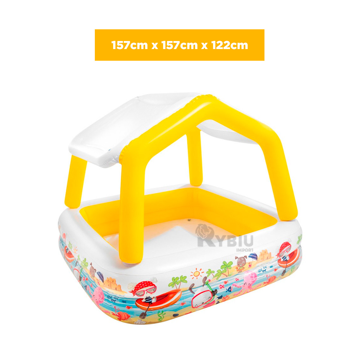 ALBERCA IDEAL PARA NIÑITOS DE MULTICOLOR Y+REGALO STICKERS - 5