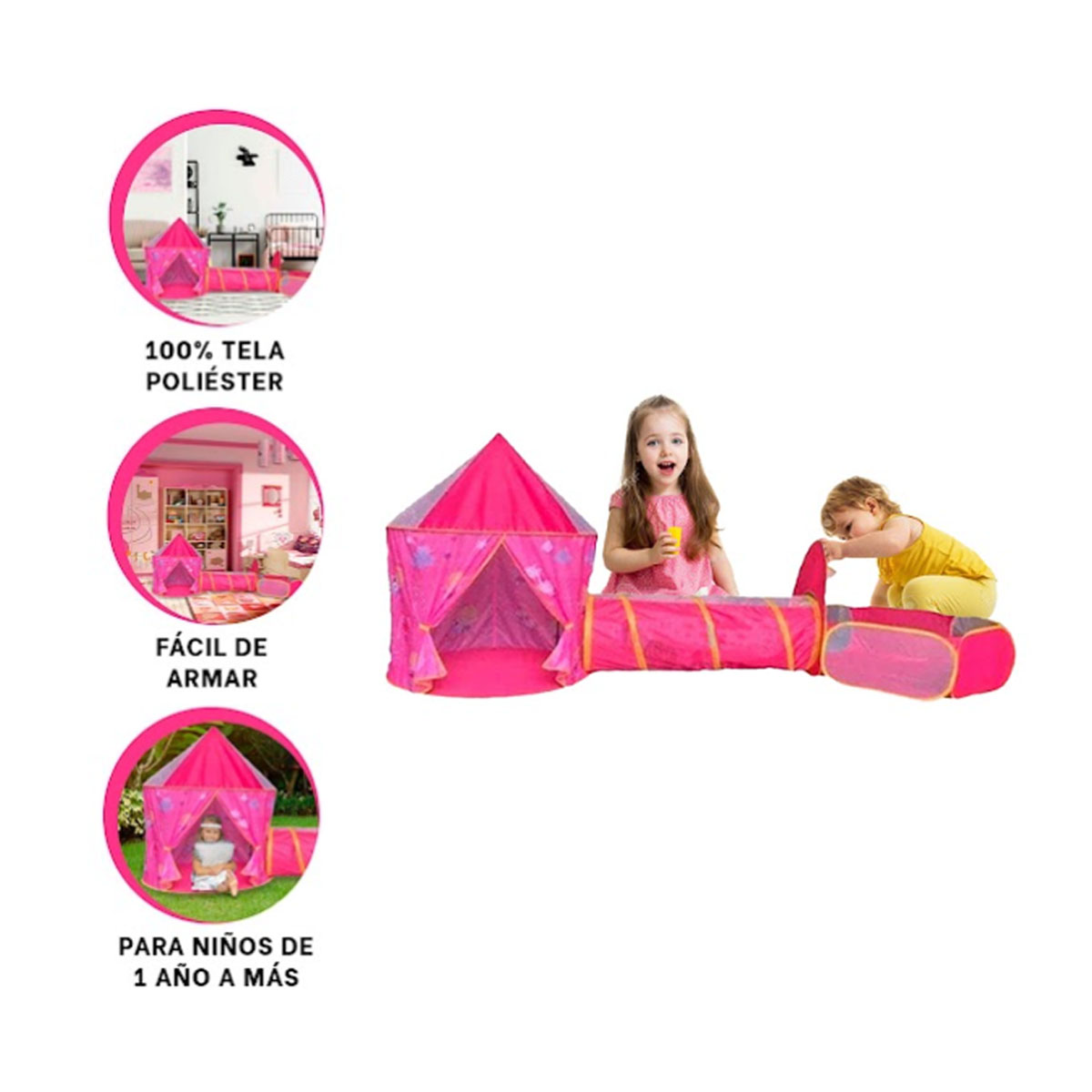 CARPA CON DISEÑO DINAMICO ROSADO Y+REGALO LIGAS PARA PEINAR - 1