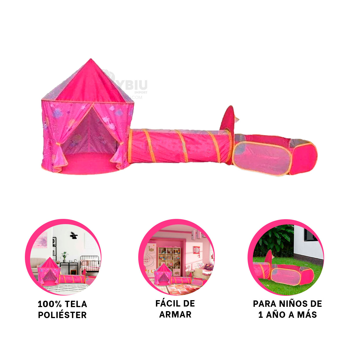 CARPA CON DISEÑO DINAMICO ROSADO Y+REGALO LIGAS PARA PEINAR - 3