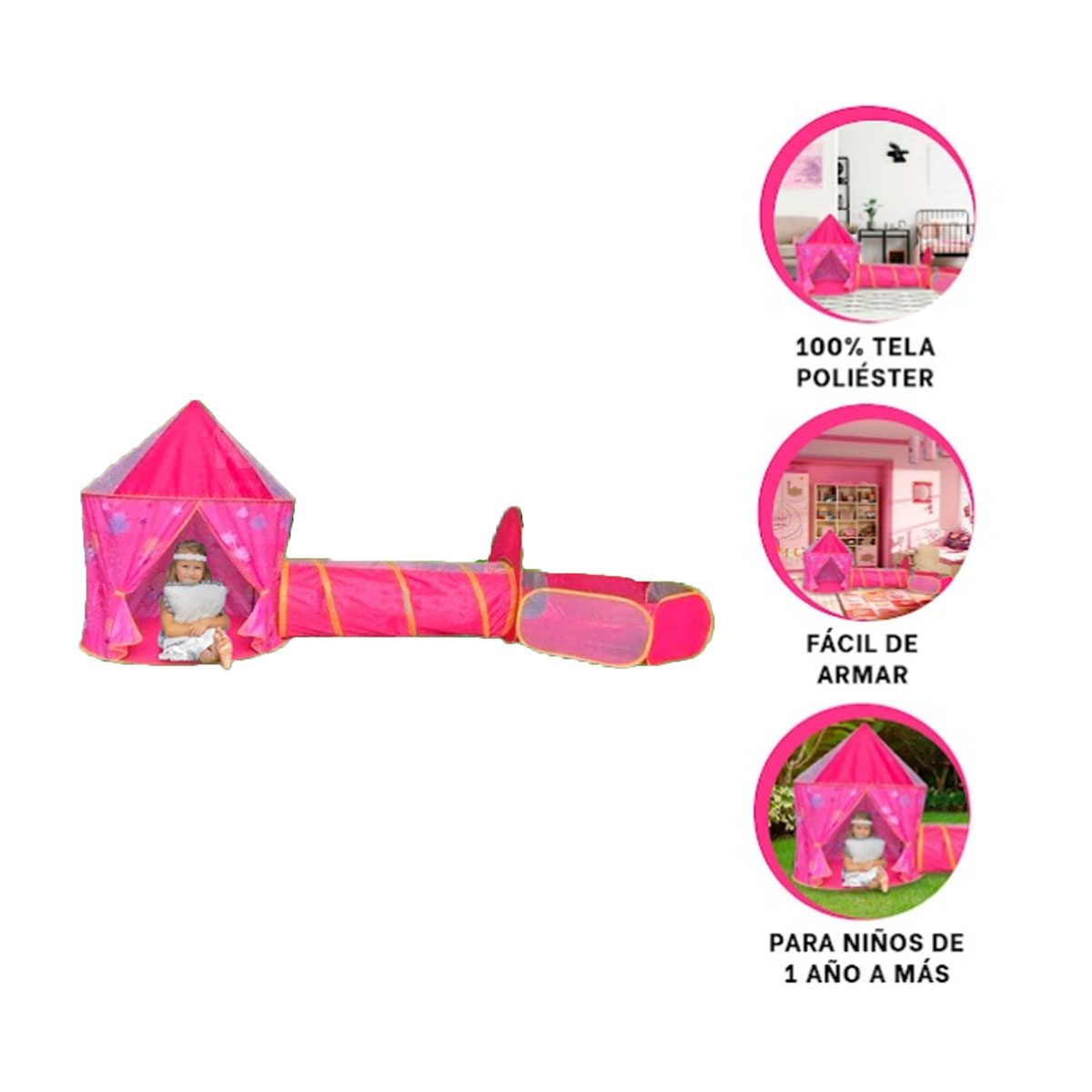 SET LLAMATIVO Y RESISTENTE DE COLOR ROSADO Y+REGALO STICKERS - 3