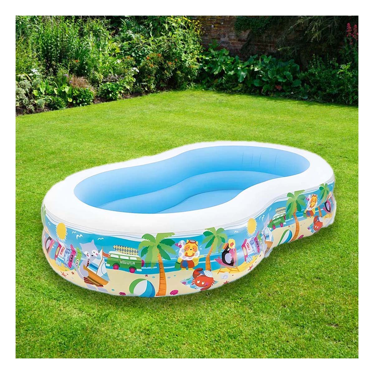 FORMATO INFLABLE FAMILIAR PARA HOGAR Y JARDIN CON DISENO AMPLIO PARA DISFRUTAR VERANO Y+POST IT - 2