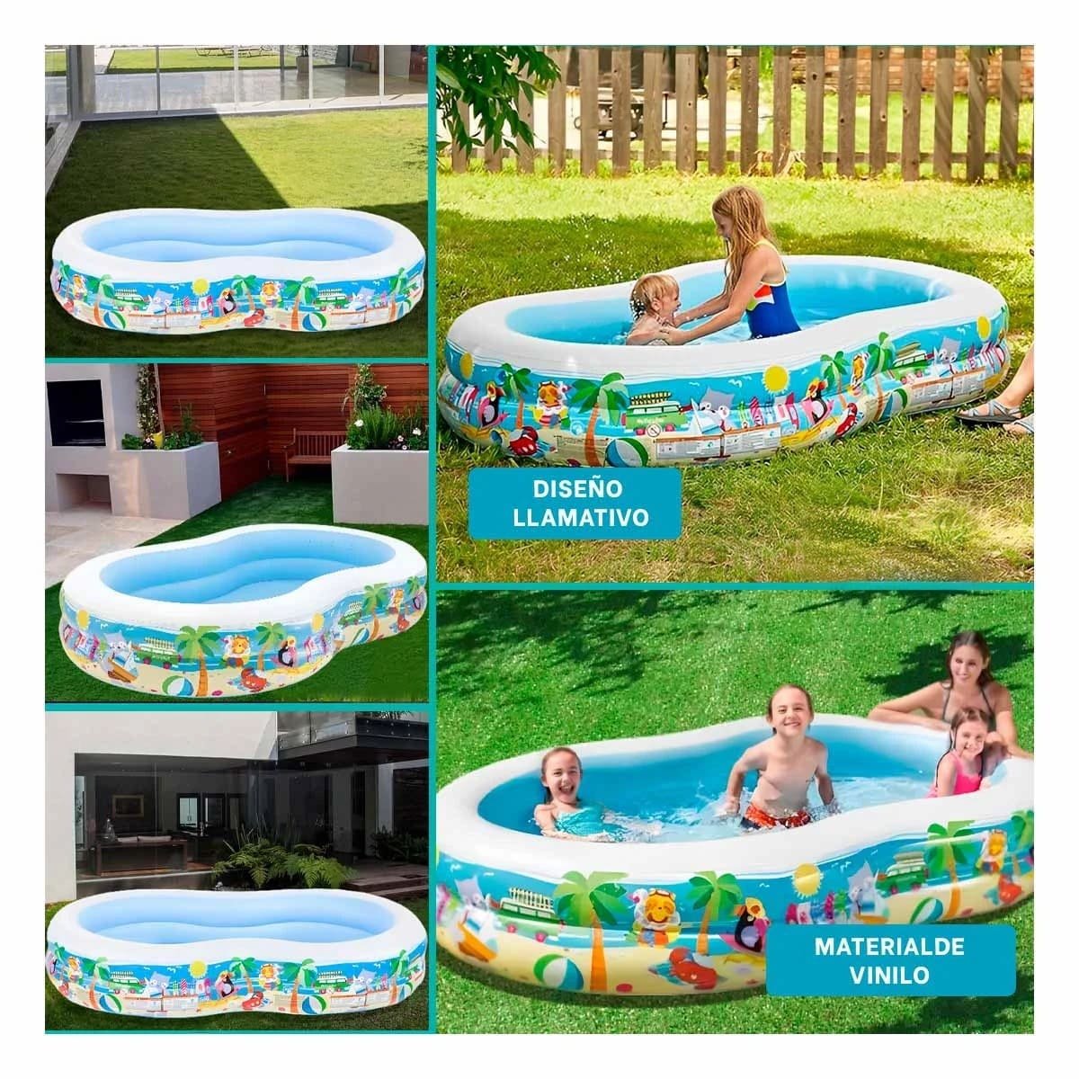 FORMATO INFLABLE FAMILIAR PARA HOGAR Y JARDIN CON DISENO AMPLIO PARA DISFRUTAR VERANO Y+POST IT - 5