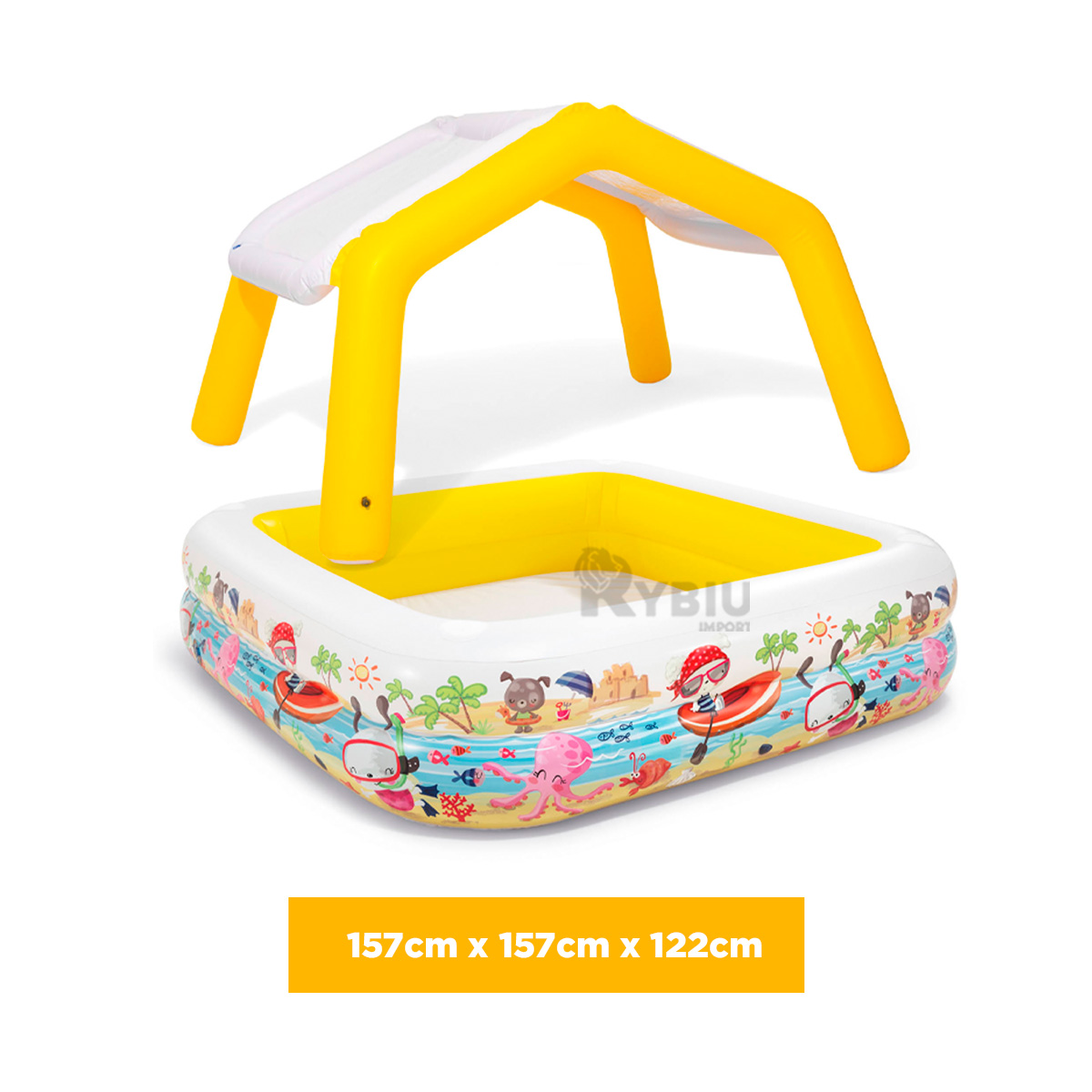ALBERCA PARA NIÑOS EN MULTICOLOR Y+REGALO LIGAS PARA PEINAR - 5