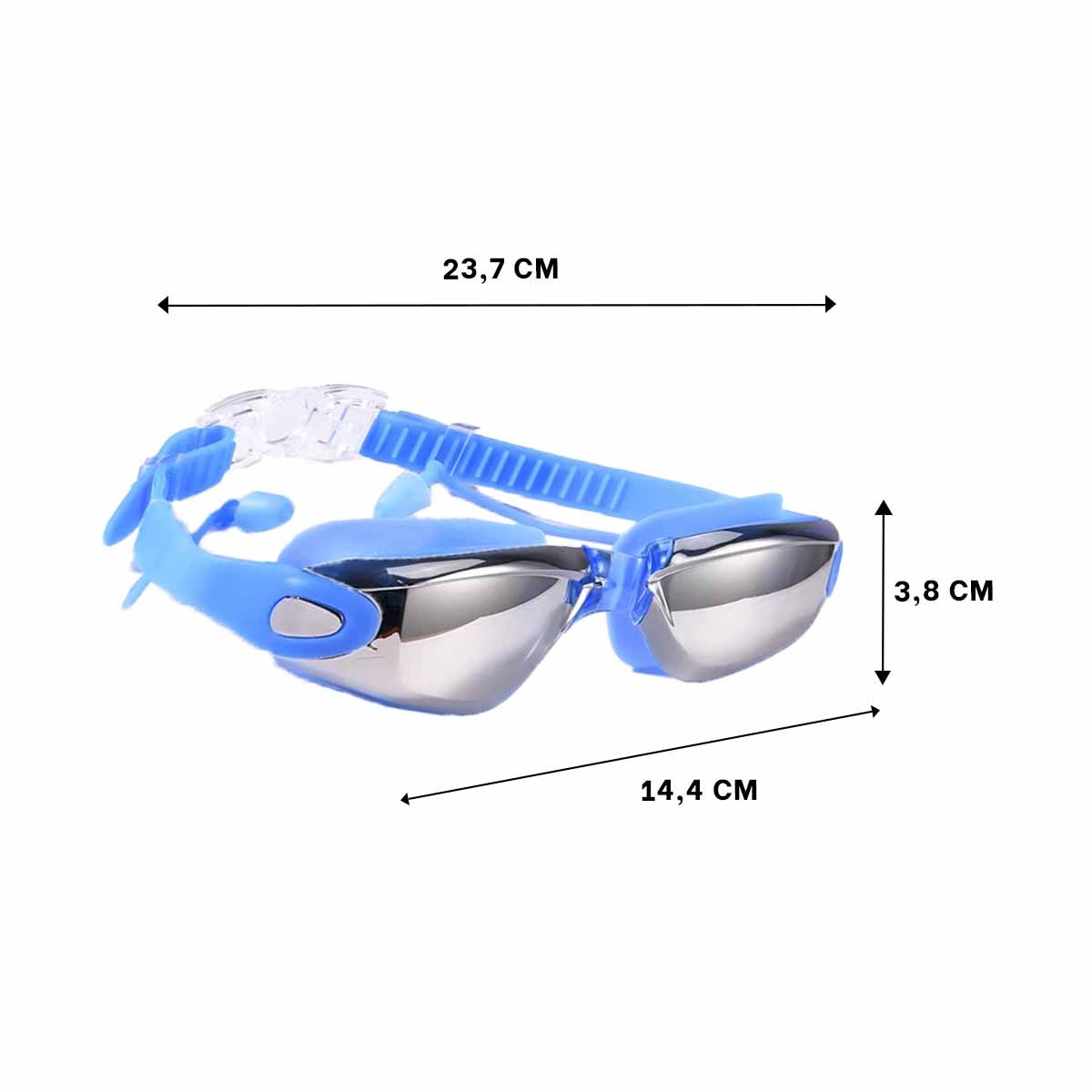 LENTES NATACIÓN RYBIU MG-HN72A FLEXIBLES AZUL + POST-IT ADHESIVOS - 4