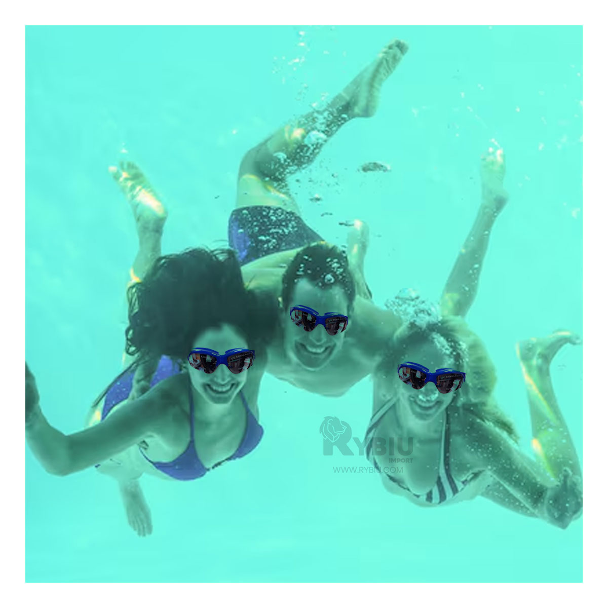 GAFAS NATACIÓN RYBIU MG-HN72A TRANSLUCIDAS AZUL + ENVOLTORIO REGALO - 4
