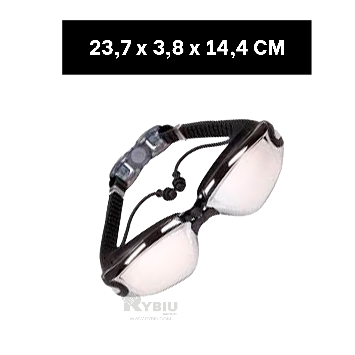 LENTES NATACIÓN RYBIU MG-HN72A LIVIANOS DEPORTISTA NEGRO + GIFT STICKERS - 5