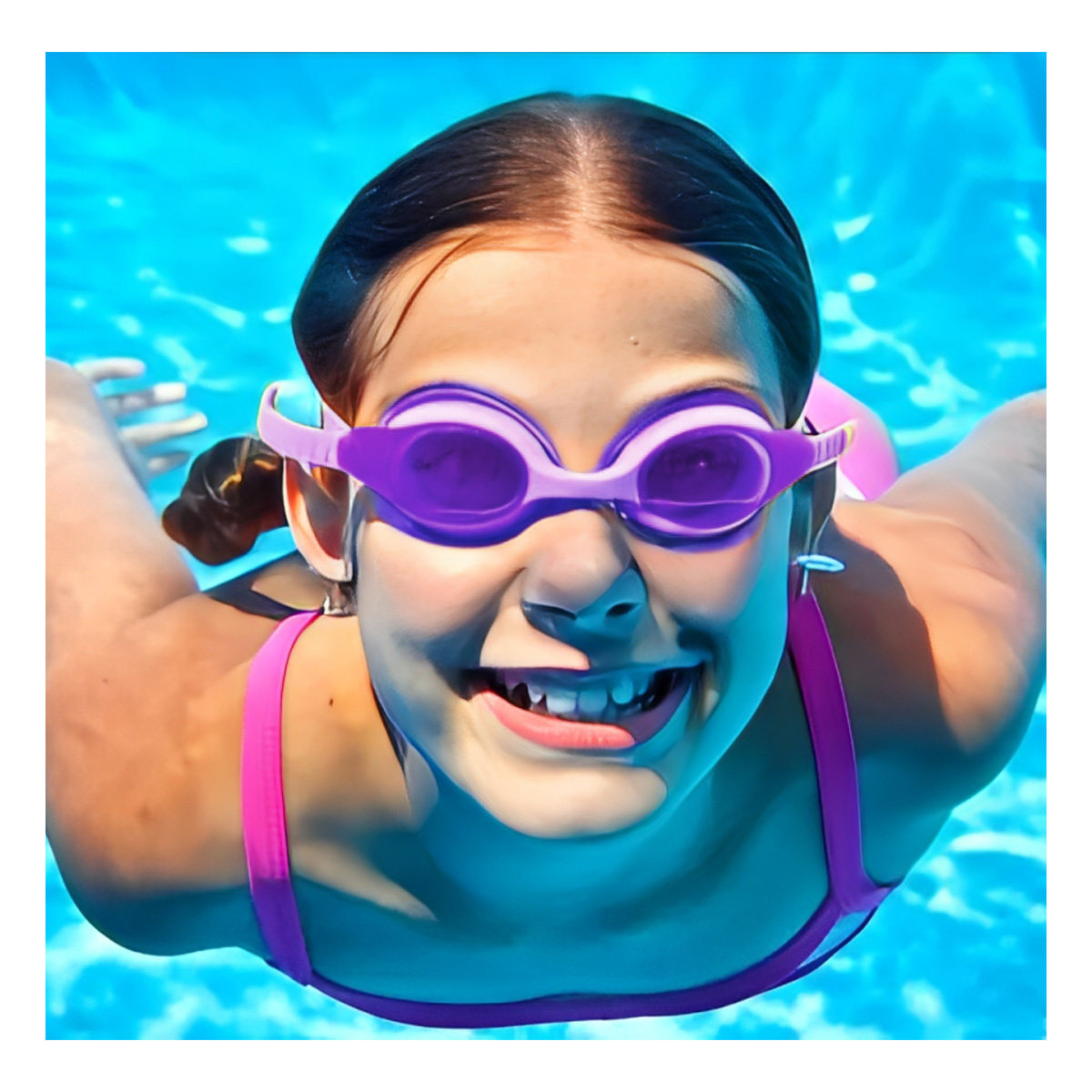 GAFAS NATACIÓN RYBIU MG-F268A ERGONOMICOS NIÑOS MORADO + REGALO AGENDITA - 3
