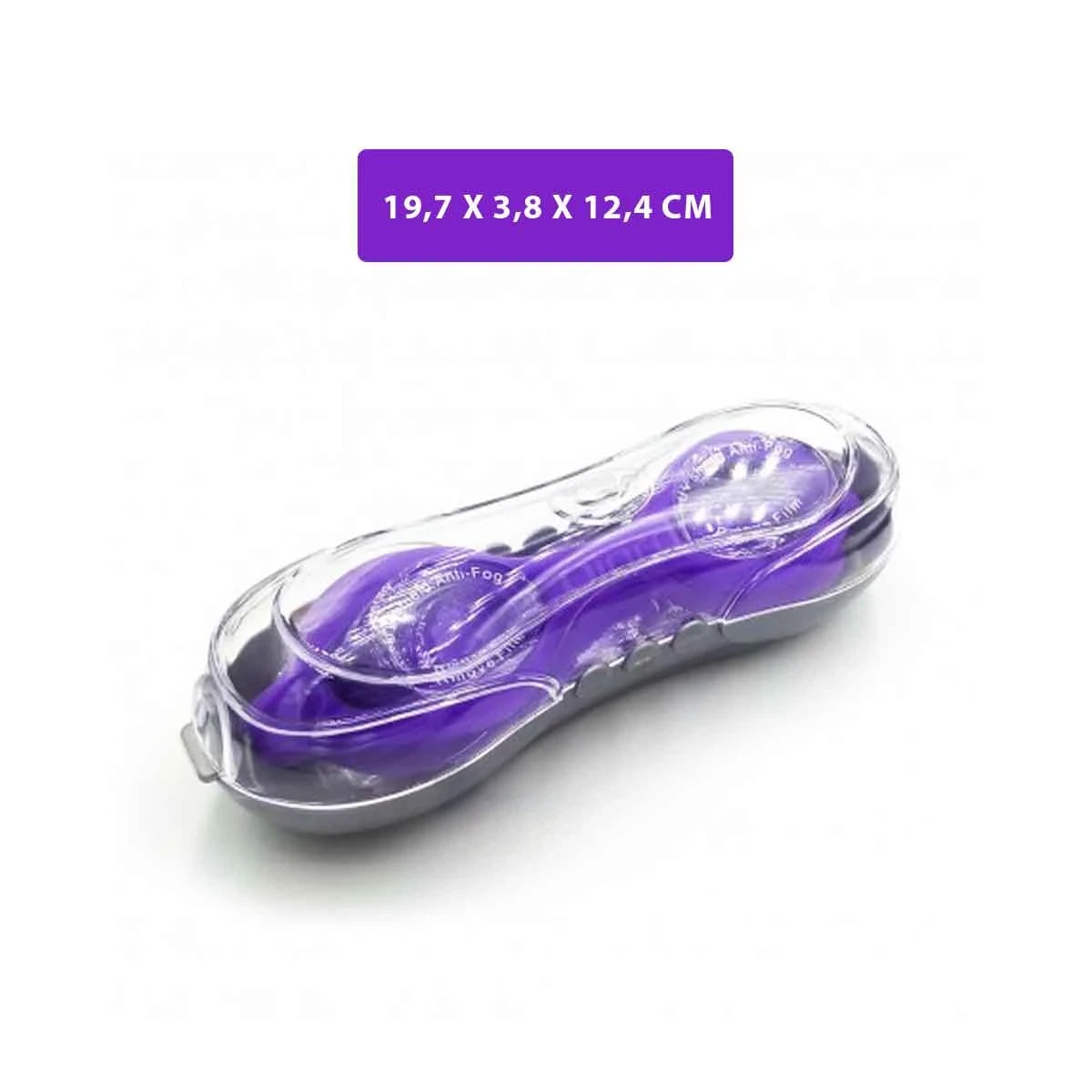 LENTES NATACIÓN RYBIU MG-F268A PRACTICOS MORADO + BANDERITAS ADHESIVAS - 5