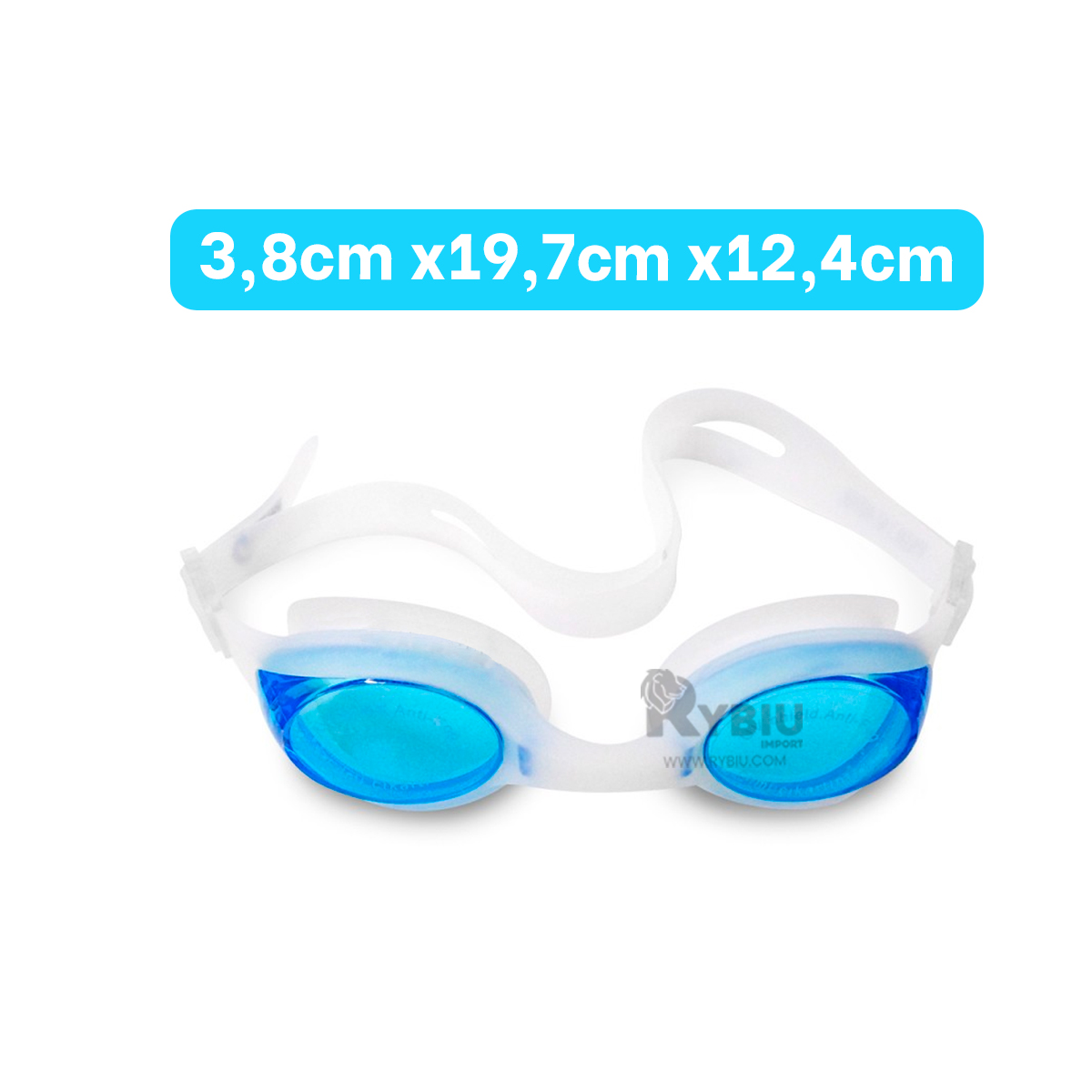 GAFAS NATACION RYBIU MG-FD590 CELESTE EFICIENTES + REGALO LIGAS PEINAR - 5