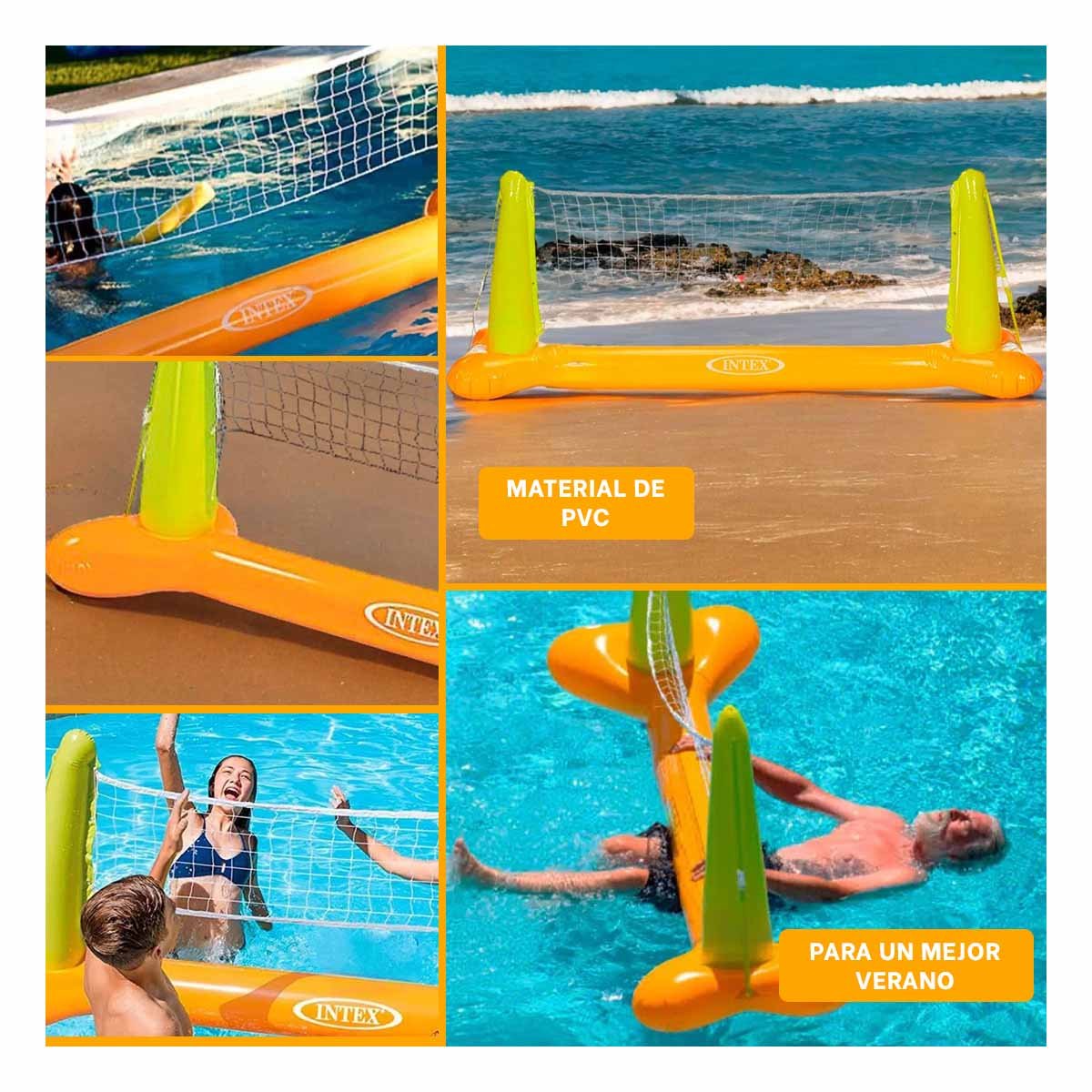 INFLABLE DE VOLEY PARA AGUA CON DISEÑO FAMILIAR Y USO RECREATIVO Y+POST IT - 1
