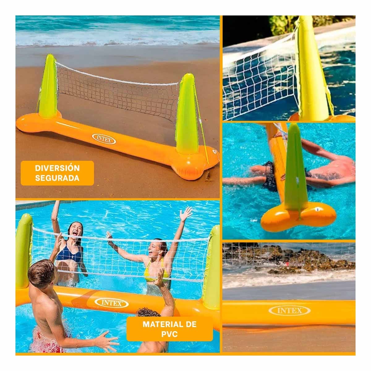 INFLABLE DE VOLEY PARA AGUA CON DISEÑO FAMILIAR Y USO RECREATIVO Y+POST IT - 5