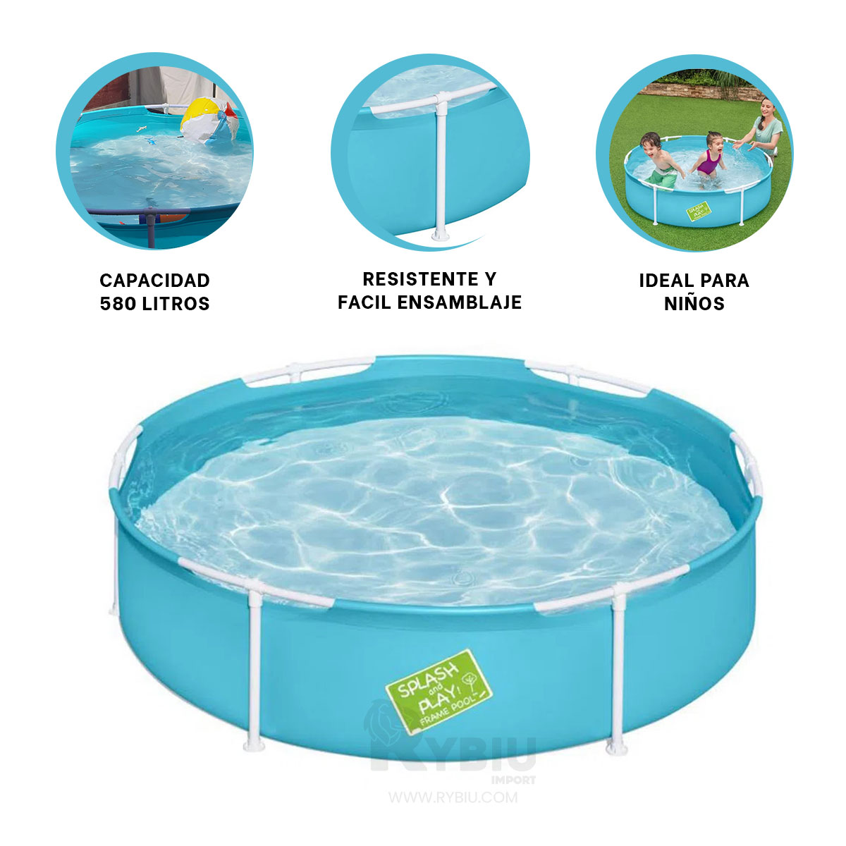 ALBERCA TRANSPORTABLE VACACIONES CELESTE Y+GIFT MINIAGENDA - 3