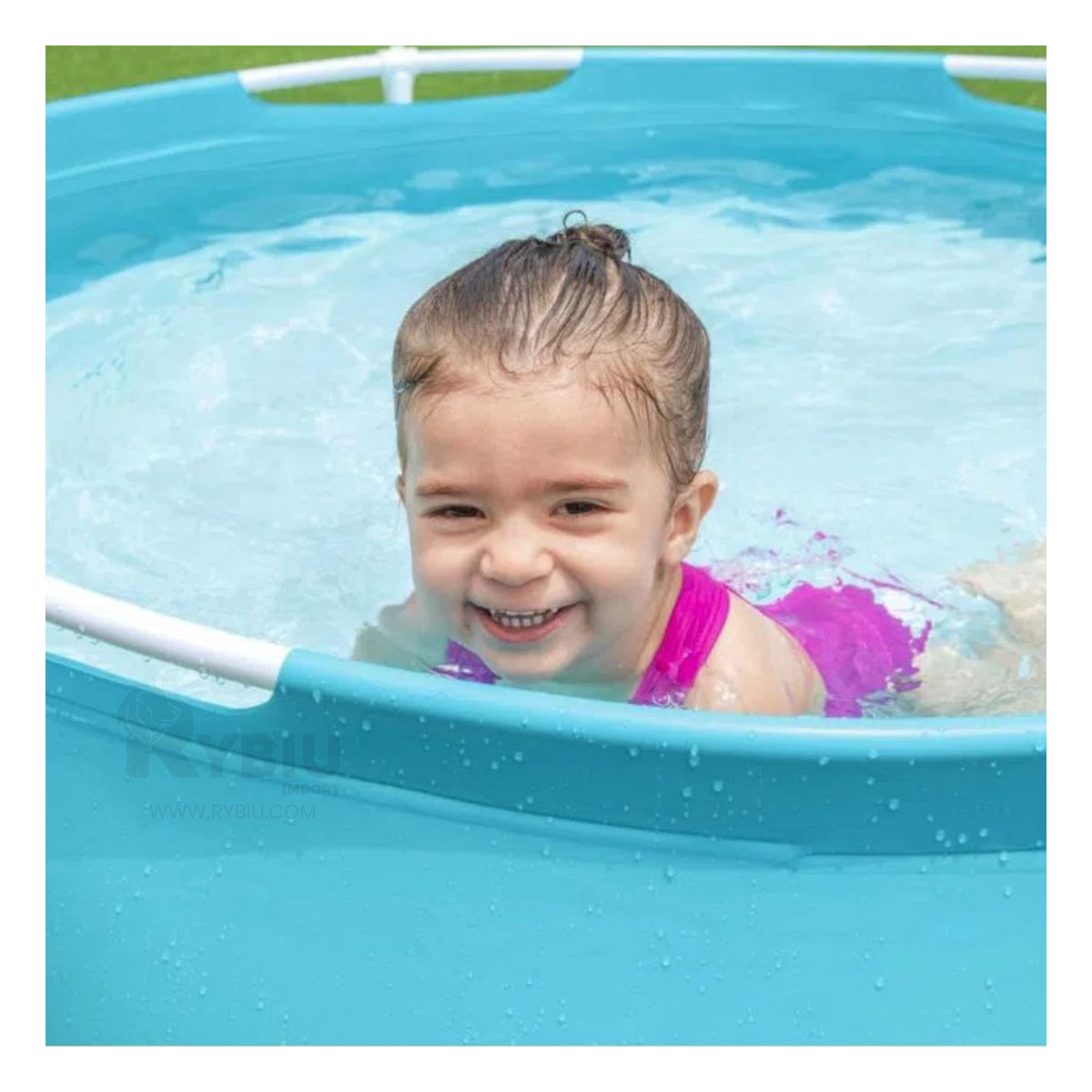PISCINA CON FÁCIL MONTAJE Y USO CELESTE Y+PAPEL DE REGALO - 1