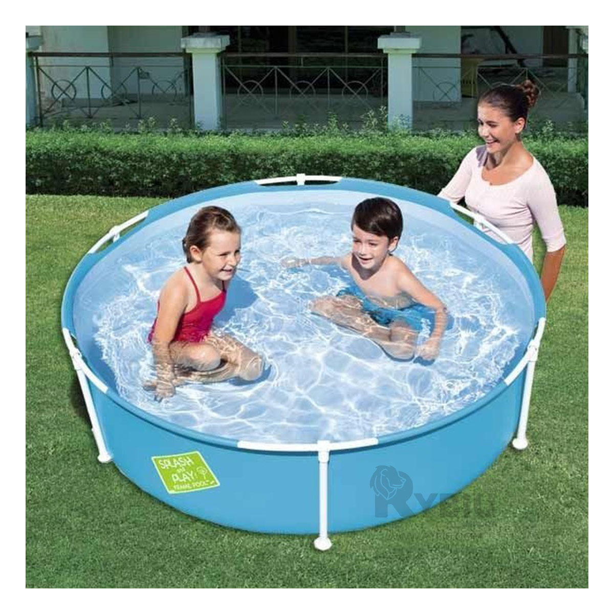 PISCINA CON FÁCIL MONTAJE Y USO CELESTE Y+PAPEL DE REGALO - 4