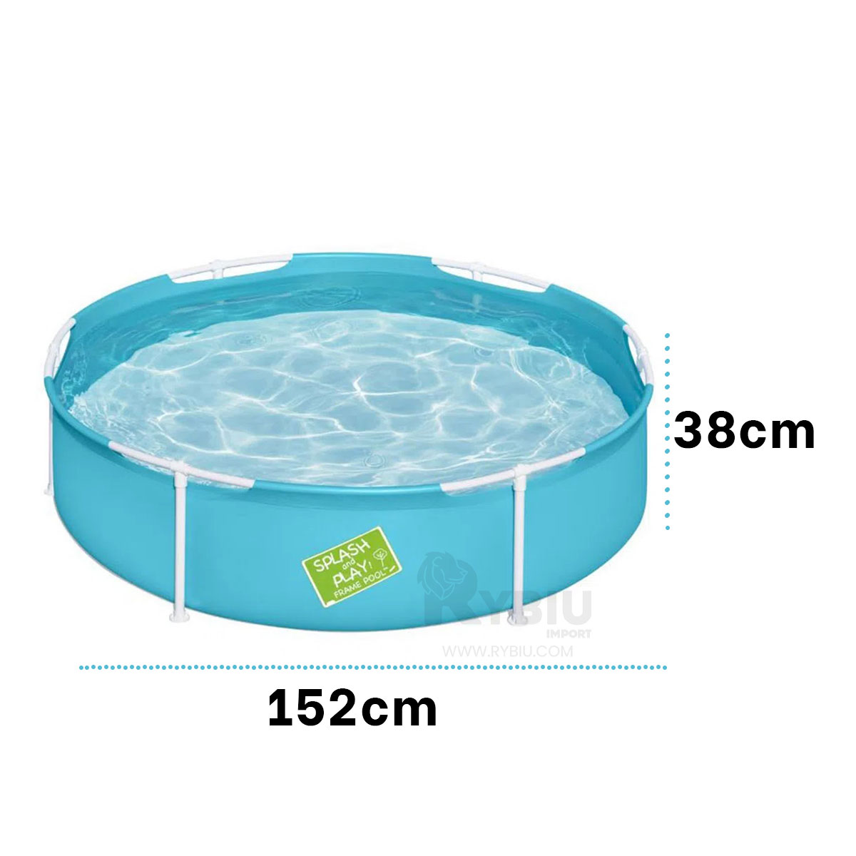 PISCINA CON FÁCIL MONTAJE Y USO CELESTE Y+PAPEL DE REGALO - 5