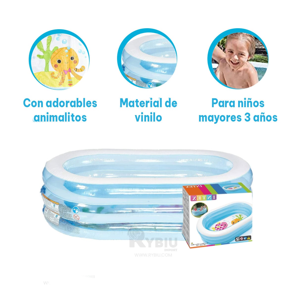 PILETA RESISTENTE PARA EXTERIORES Y+REGALO LIGAS PARA PEINAR - 1