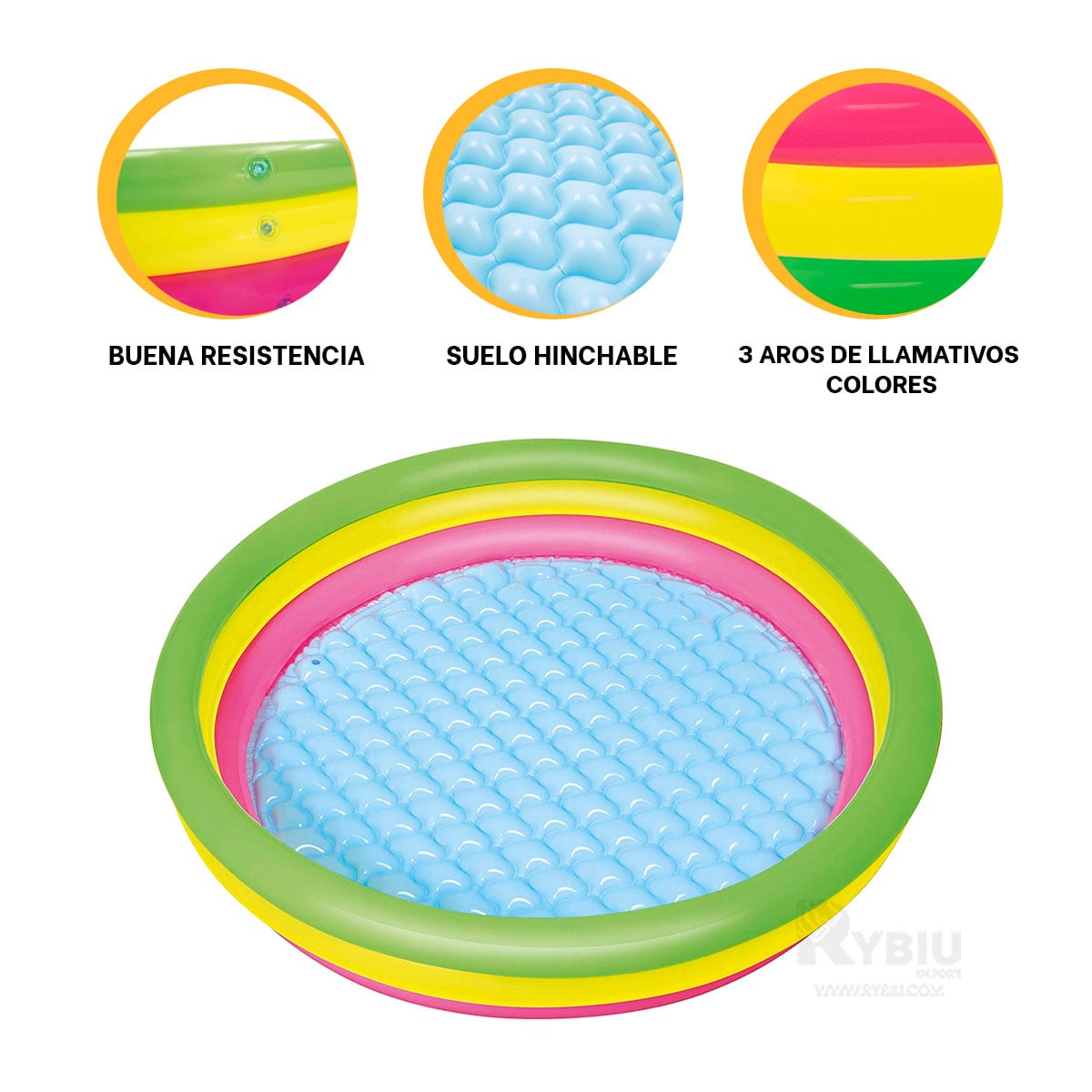 PILETA BONITA PARA DIVERSION Y+REGALO LIGAS PARA PEINAR - 1