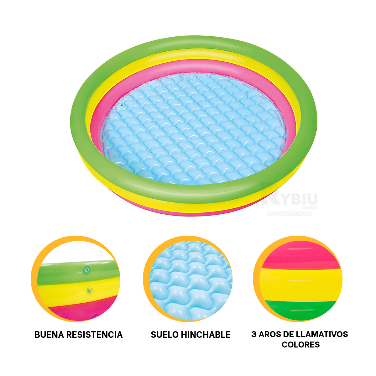 PILETA BONITA PARA DIVERSION Y+REGALO LIGAS PARA PEINAR - 3