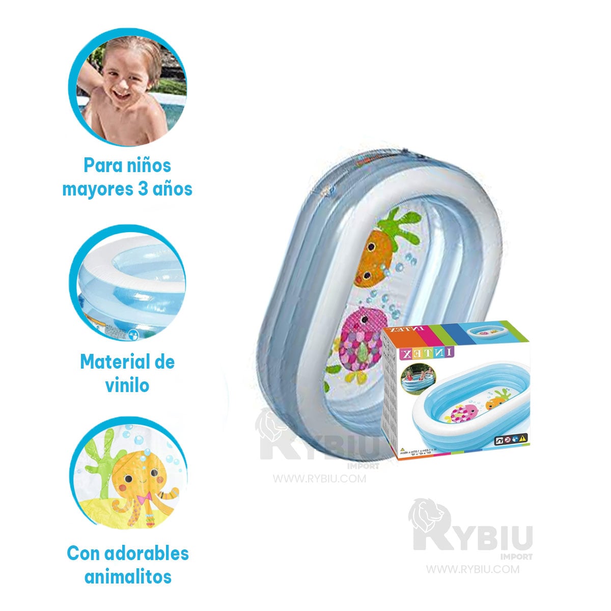 ALBERCA COMODA Y VERSATIL PARA NIÑOS Y+REGALO STICKERS - 3