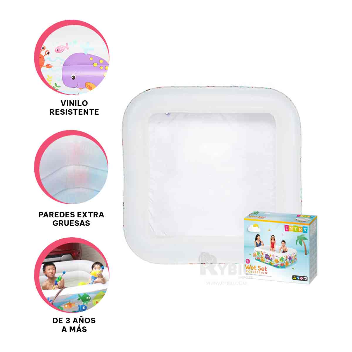 PILETA CON ESPACIO AMPLIO Y ELEGANTE Y+BANDERITAS ADHESIVAS - 3
