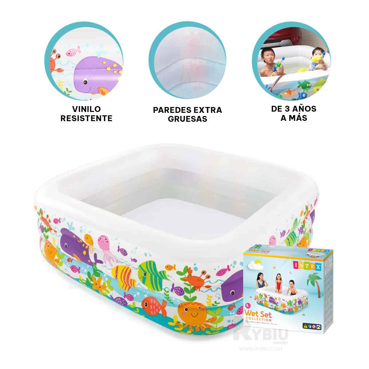 ALBERCA CON DISEÑO MODERNO Y ATRACTIVO Y+GIFT STICKERS - 3