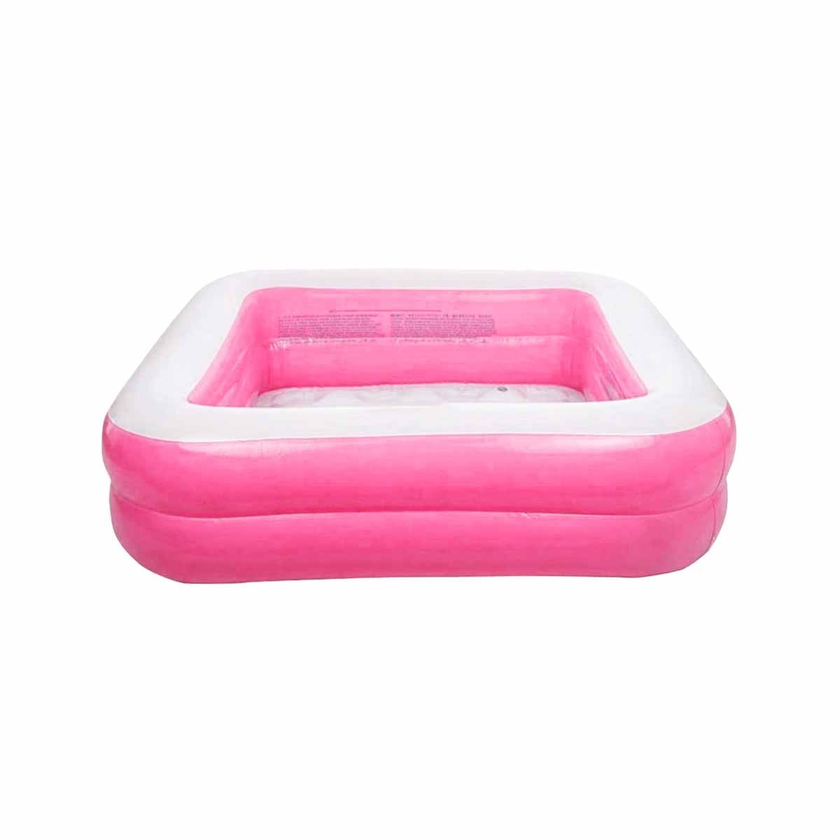 PISCINETA INFANTIL ACOLCHADA 85X85X23CM ROSADO PARA JUEGOS EN CASA Y+LIGAS REGALO - 3