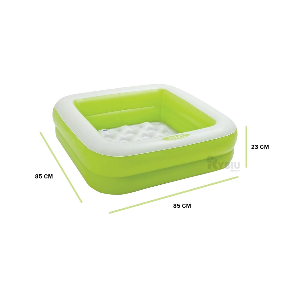 PILETA CON ESPACIO AMPLIO EN VERDE Y+BANDERITAS ADHESIVAS - 5
