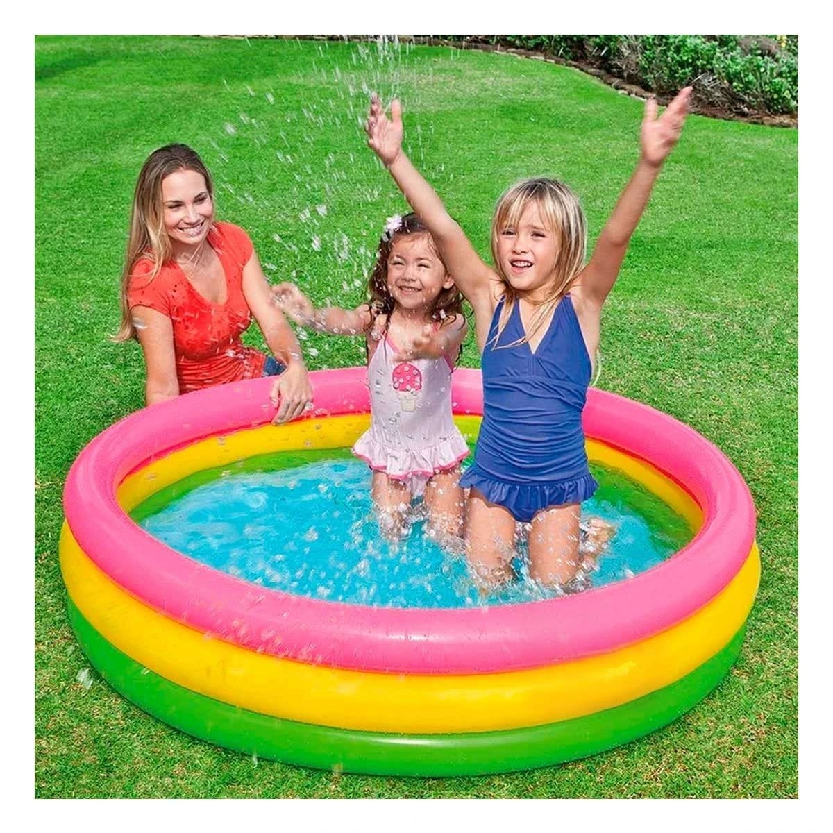 ZONA INFANTIL ARCOIRIS INFLABLE CON 114 X 25 CM PARA PATIO DEL HOGAR Y+POST IT - 3