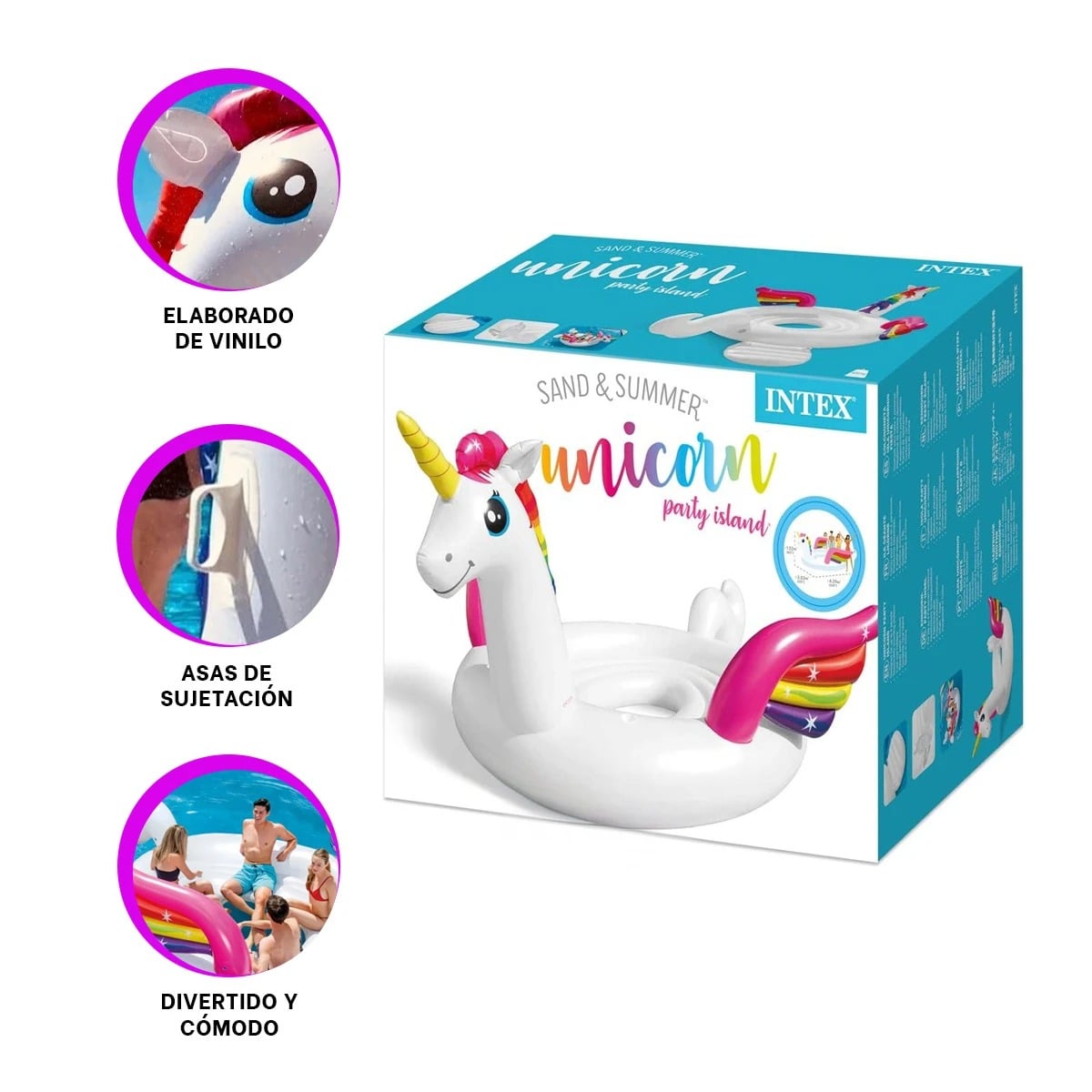 FLOTADOR PERFECTO PARA NINOS EN UNICORNIO Y+REGALO STICKERS - 4